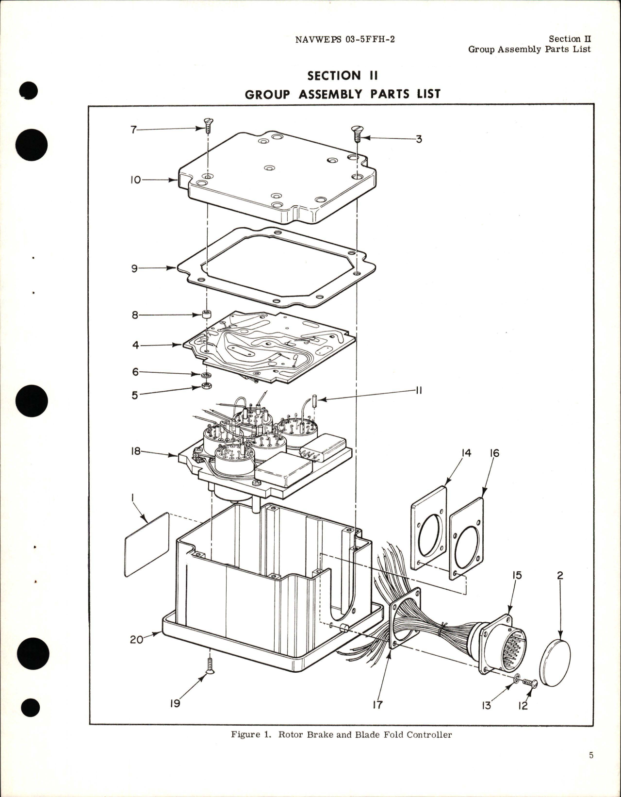 Sample page 7 from AirCorps Library document: Illustrated Parts Breakdown for Rotor Brake and Blade Fold Controller - Part A-986A