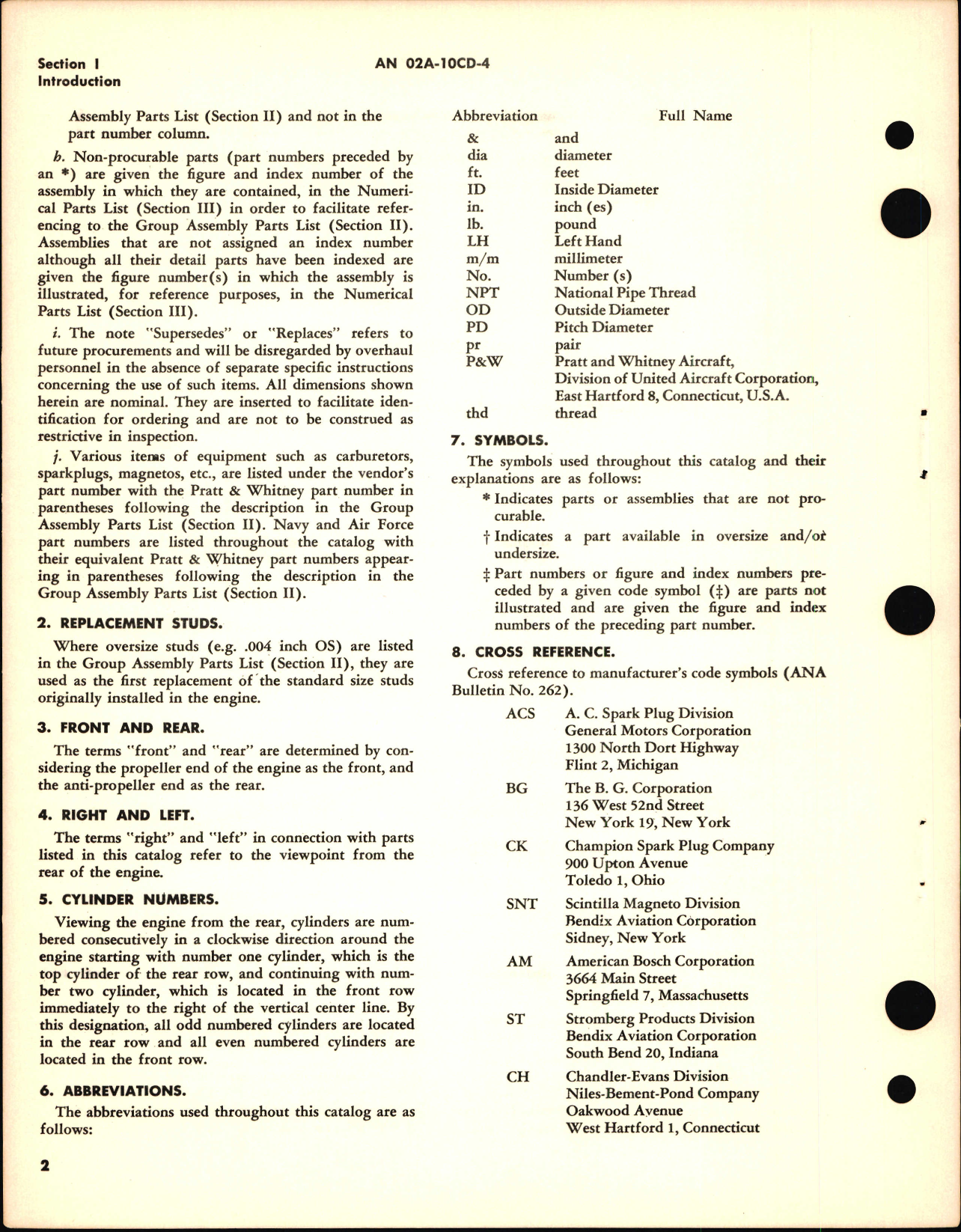 Sample page 8 from AirCorps Library document: Parts Catalog for Models R-1830, -43, -65, -90C and -90D Engines