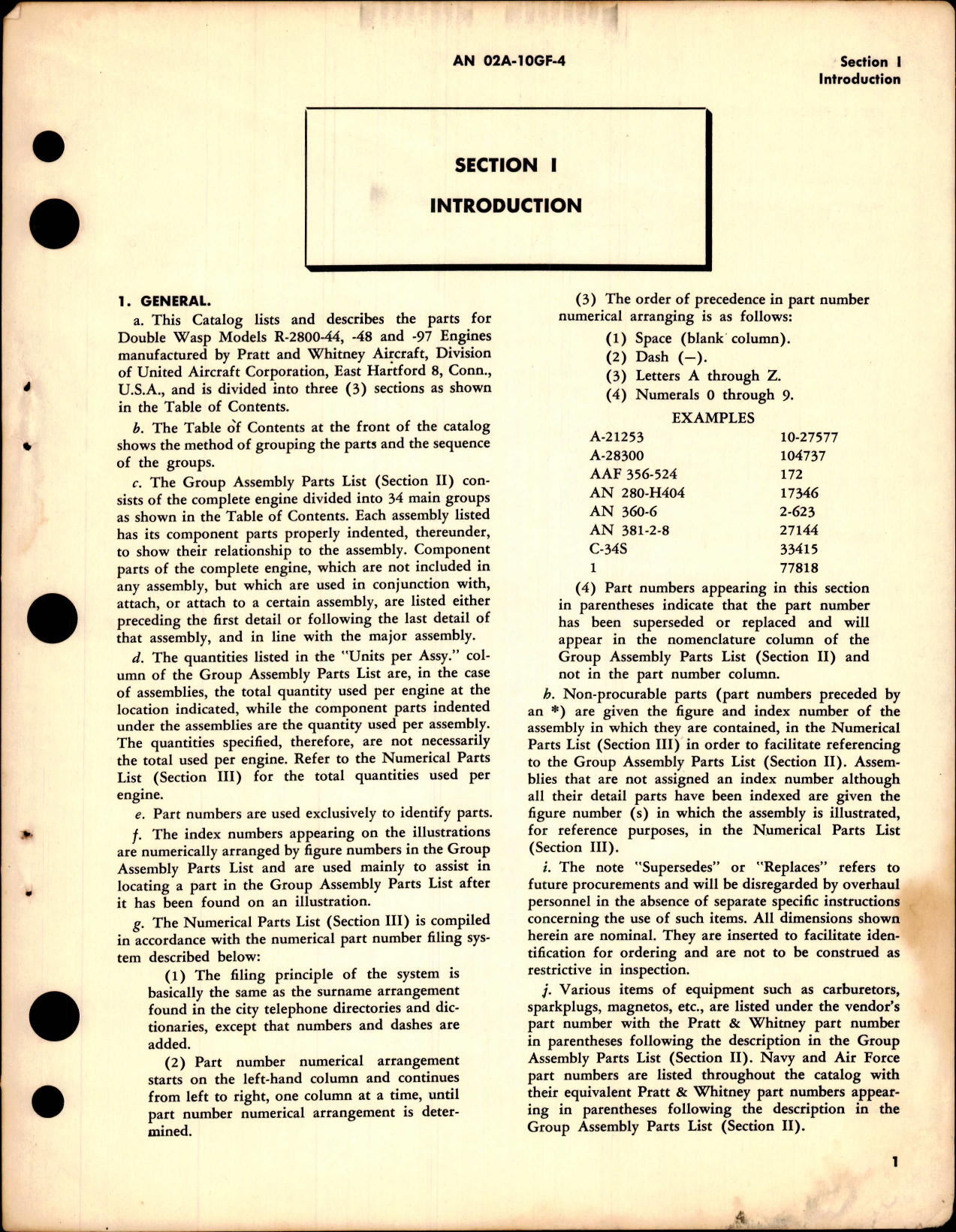 Sample page 5 from AirCorps Library document: Parts Catalog for Models R-2800-44, -48 and -97