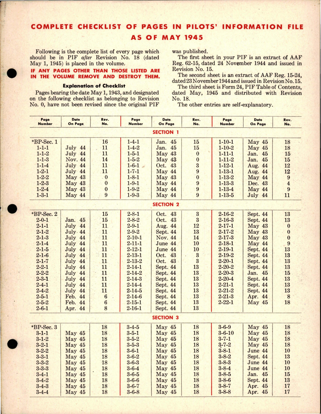 Sample page 7 from AirCorps Library document: Pilot's Information File