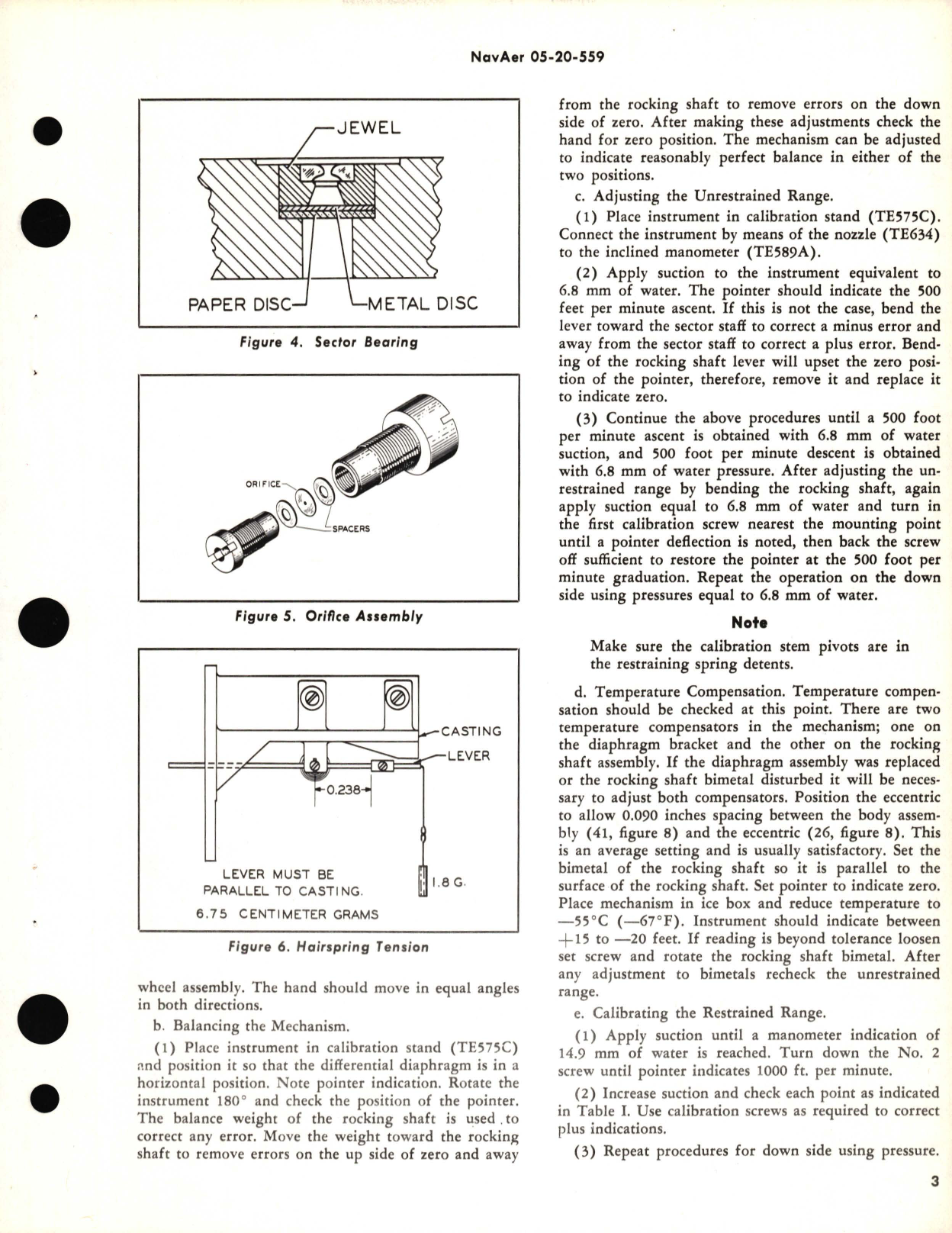 Sample page 3 from AirCorps Library document: Overhaul Instructions with Parts Breakdown for Rate of Climb Indicator Kollsman Type 716CX-4-051, AN Type 5825-7