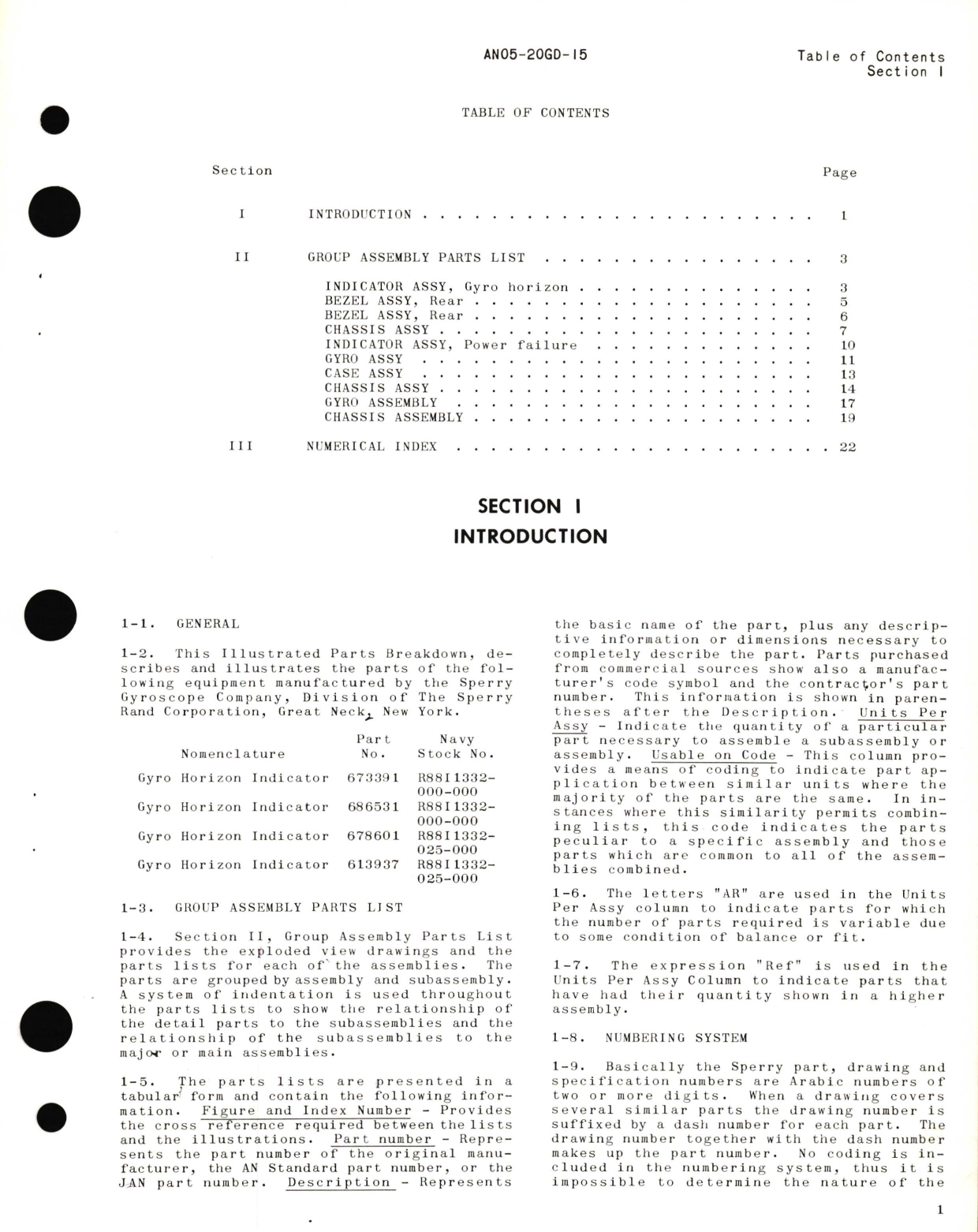 Sample page 5 from AirCorps Library document: Illustrated Parts Breakdown for Gyro Horizon Indicators Model H-6, H-6A Part No. 673391, 686531, 678601, 613937