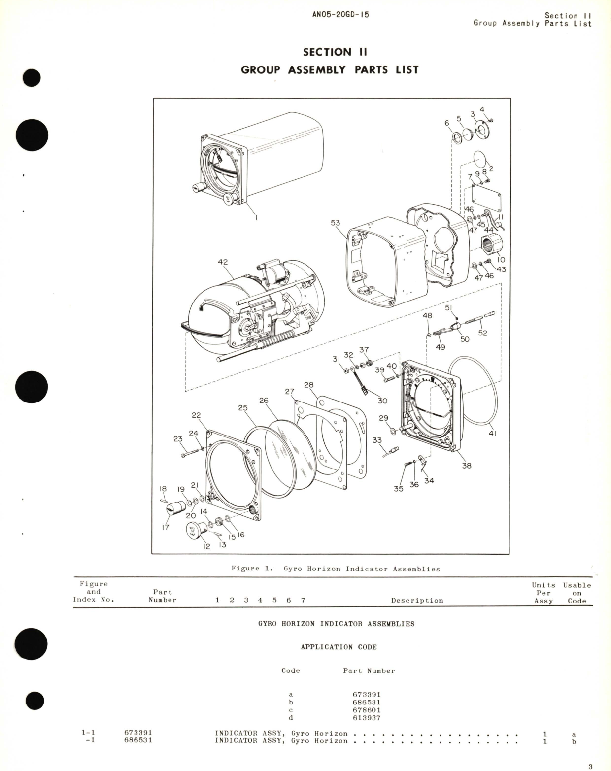 Sample page 7 from AirCorps Library document: Illustrated Parts Breakdown for Gyro Horizon Indicators Model H-6, H-6A Part No. 673391, 686531, 678601, 613937