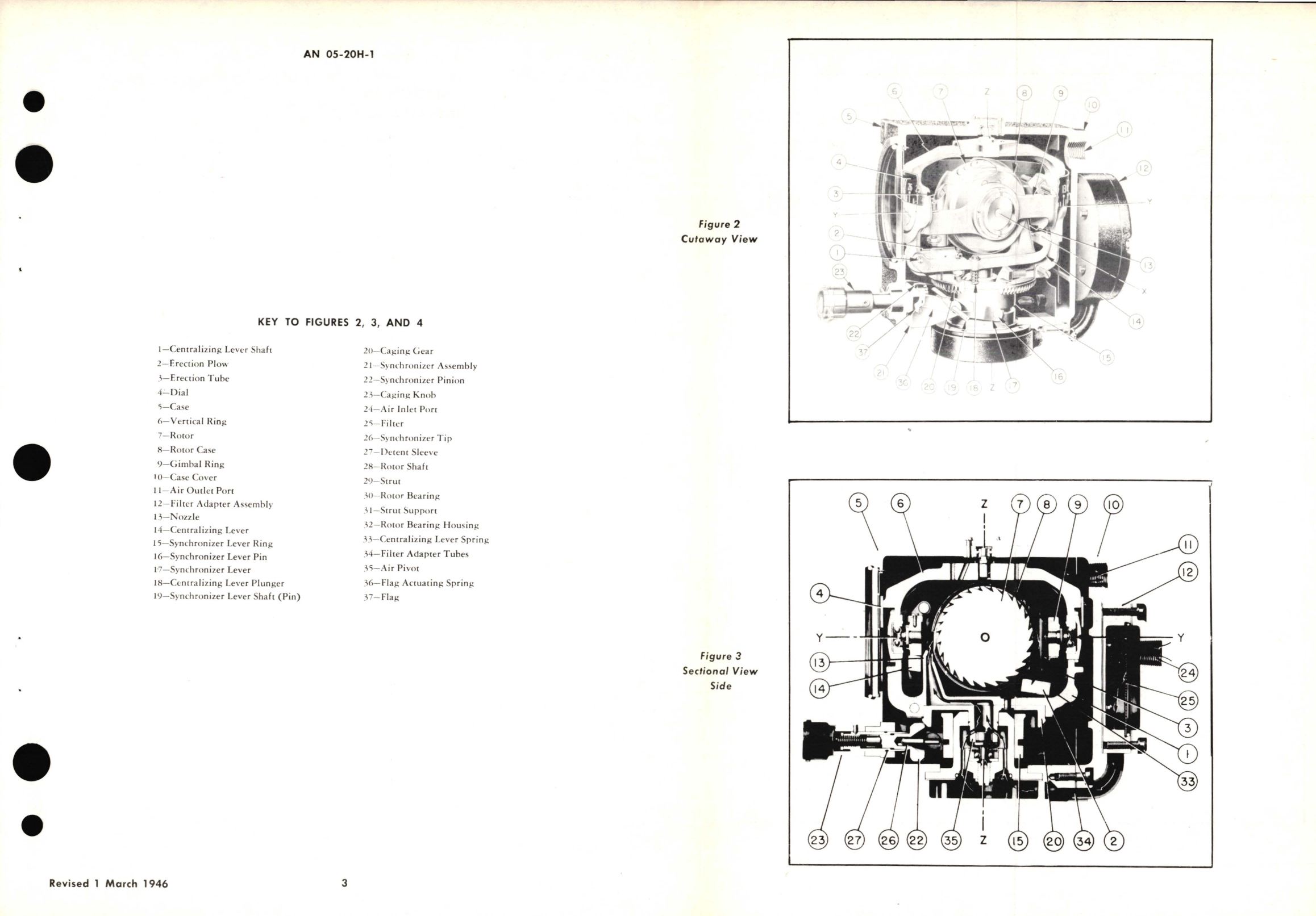 Sample page 7 from AirCorps Library document: Operation and Service Instructions for Directional Gyro Indicators Type AN 5735-1, AN 5735-1A 