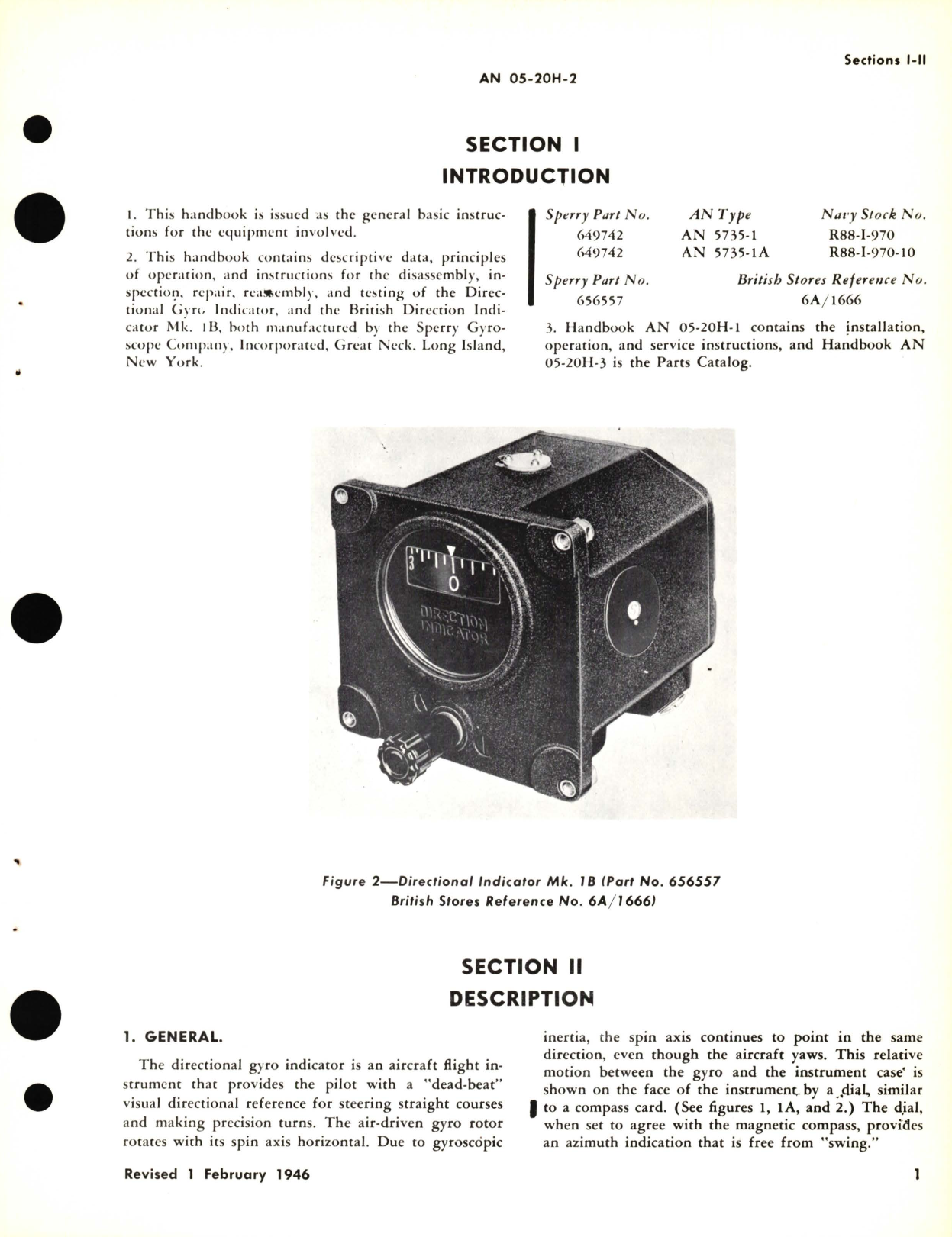 Sample page 5 from AirCorps Library document: Overhaul Instructions for Directional Gyro Indicator Type AN 5735-1, 5735-1A, Part No. 649742 