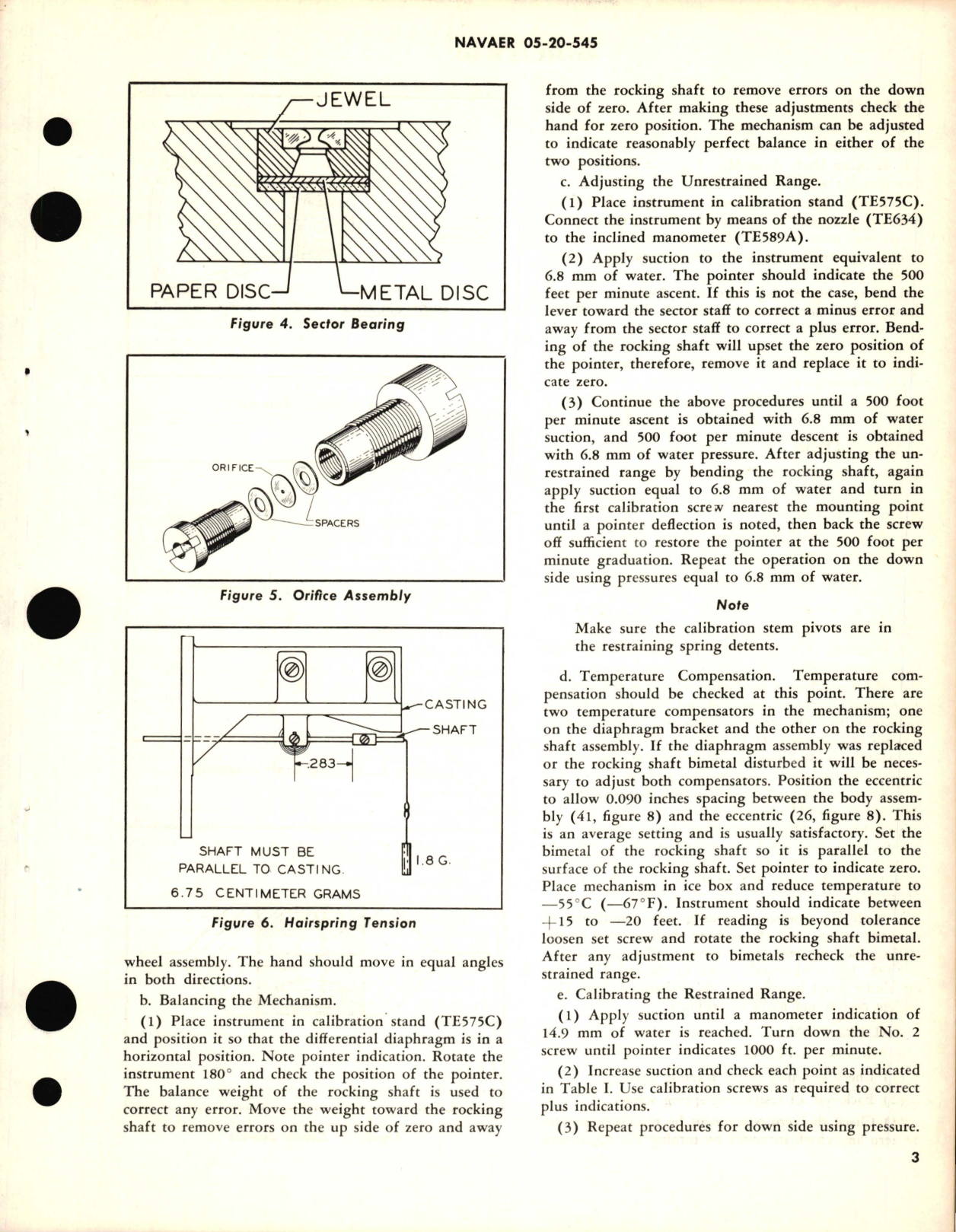 Sample page 3 from AirCorps Library document: Overhaul Instructions with Parts Breakdown for Rate of Climb Indicator Kollsman Type 716CU-4-051, AN Type 5825T7