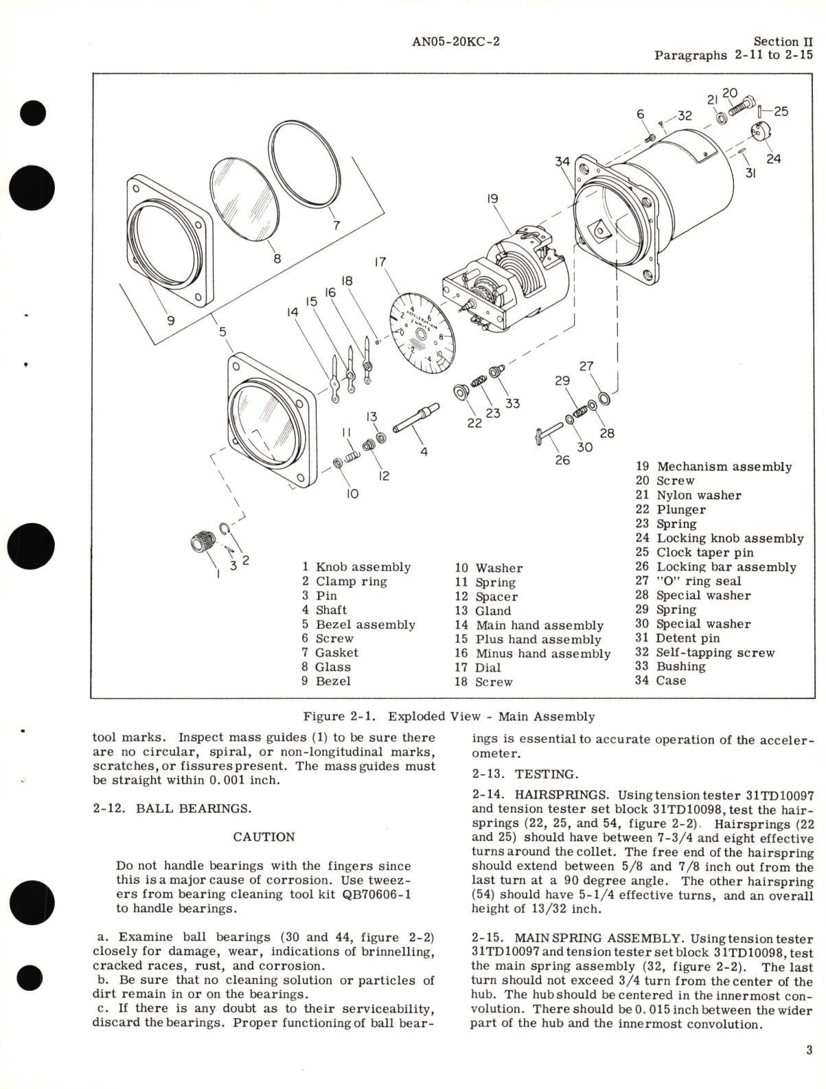 Sample page 7 from AirCorps Library document: Overhaul Instructions for Accelerometer Part No. 3416-3A, 3416-5A, 3419-5A