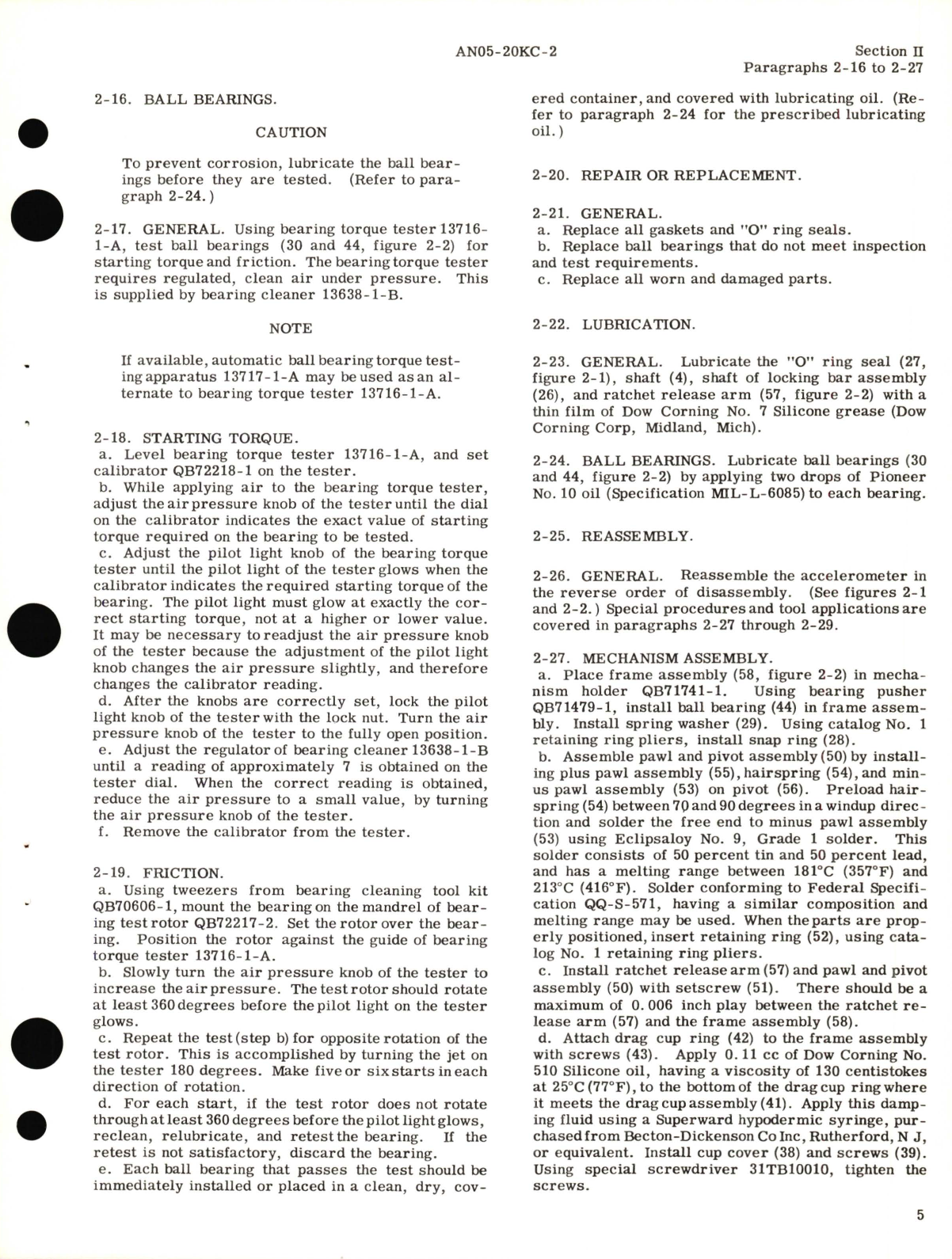 Sample page 9 from AirCorps Library document: Overhaul Instructions for Accelerometer Part No. 3416-3A, 3416-5A, 3419-5A