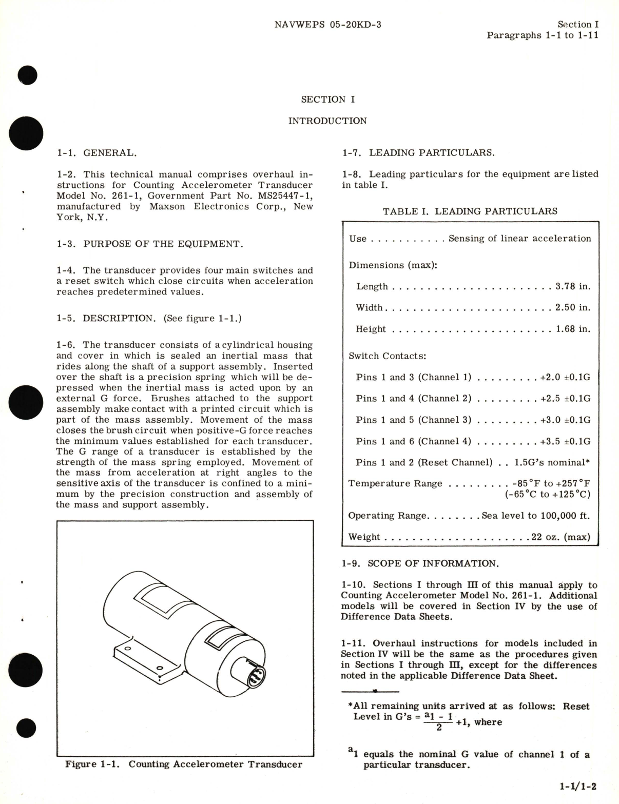 Sample page 5 from AirCorps Library document: Overhaul Instructions for Counting Accelerometer Transducer Model No. 261-1, 261-4, 261-6, 261-7, Type No. MS25447-1, MS25447-4, MS25447-6, MS25447-7