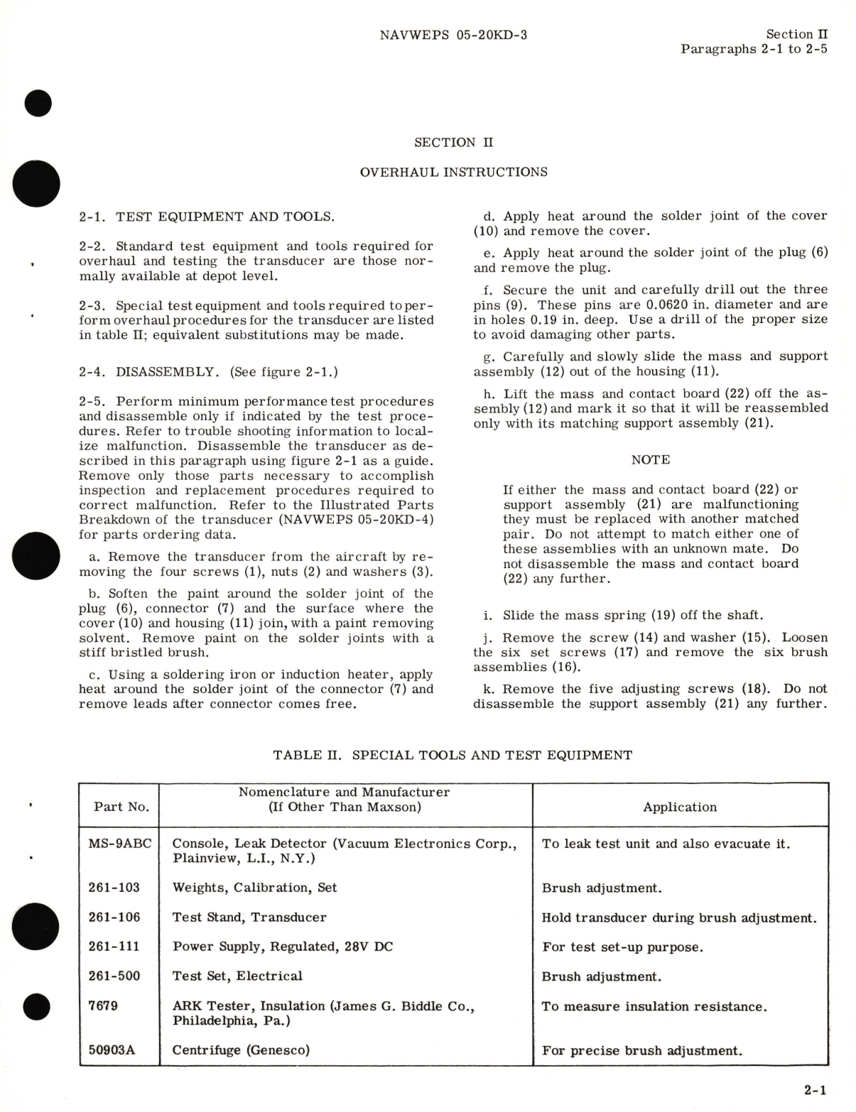 Sample page 7 from AirCorps Library document: Overhaul Instructions for Counting Accelerometer Transducer Model No. 261-1, 261-4, 261-6, 261-7, Type No. MS25447-1, MS25447-4, MS25447-6, MS25447-7