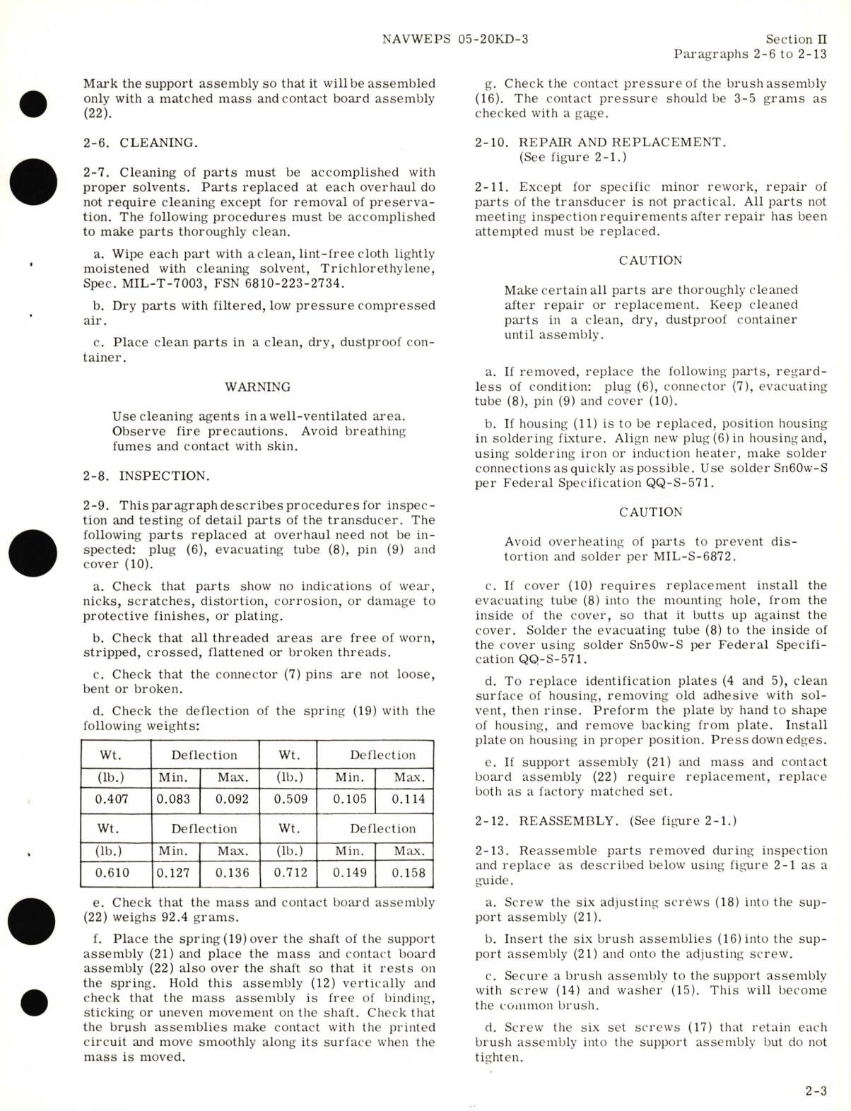 Sample page 9 from AirCorps Library document: Overhaul Instructions for Counting Accelerometer Transducer Model No. 261-1, 261-4, 261-6, 261-7, Type No. MS25447-1, MS25447-4, MS25447-6, MS25447-7