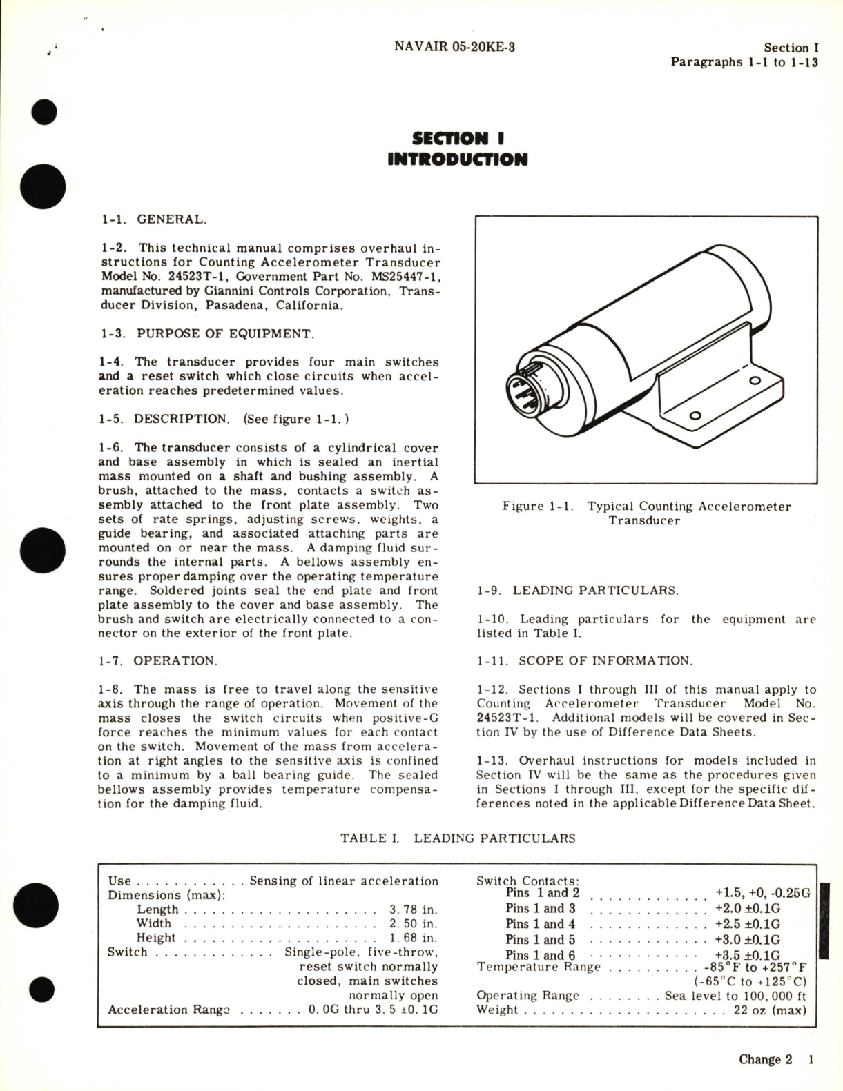 Sample page 5 from AirCorps Library document: Overhaul for Counting Accelerometer Transducer Part No. 24523T1, 24523T4, 24523T6, 24523T7, 24523T9