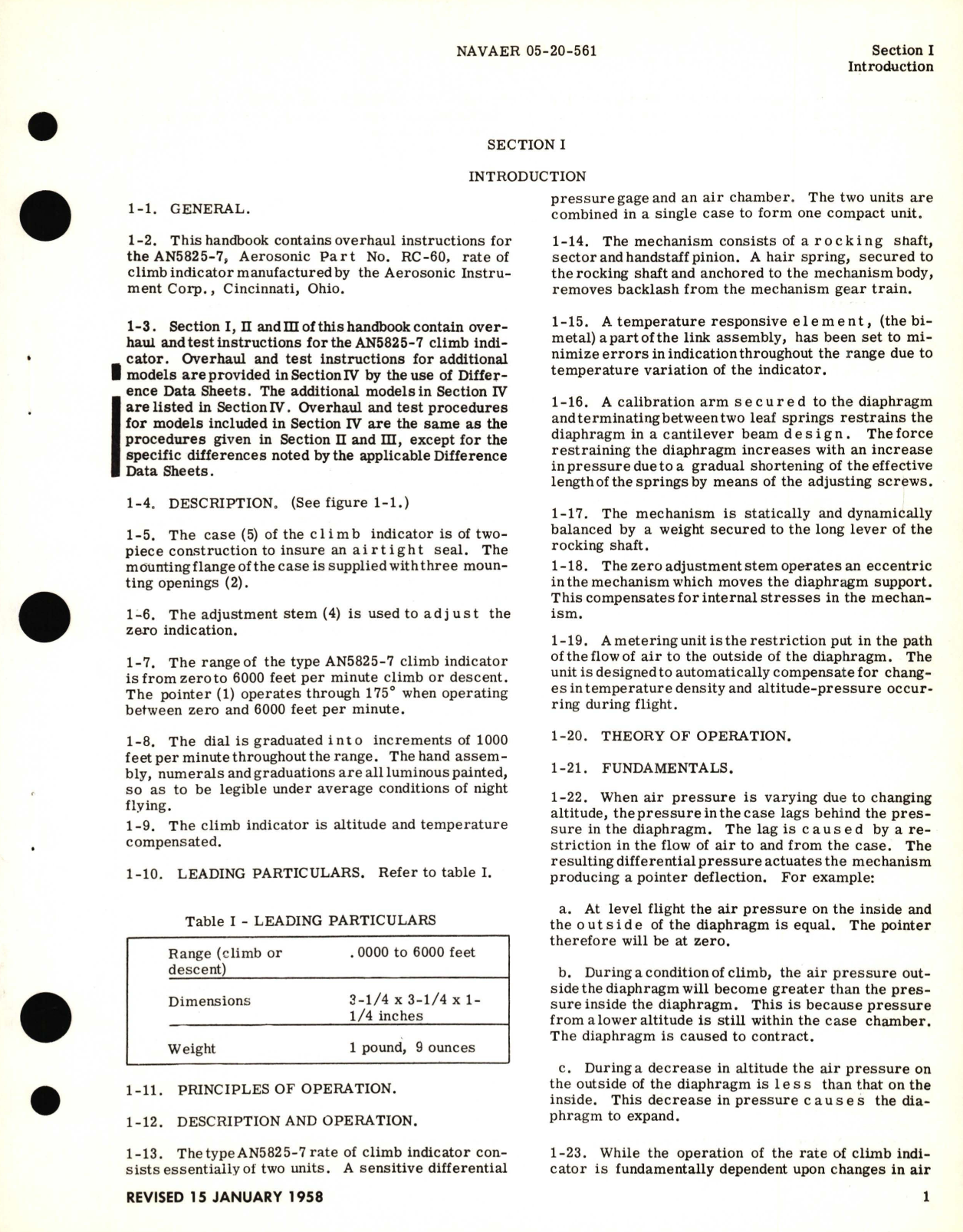 Sample page 5 from AirCorps Library document: Overhaul Instructions for Rate of Climb Indicator Part No. RC-60 and RC-60MS 