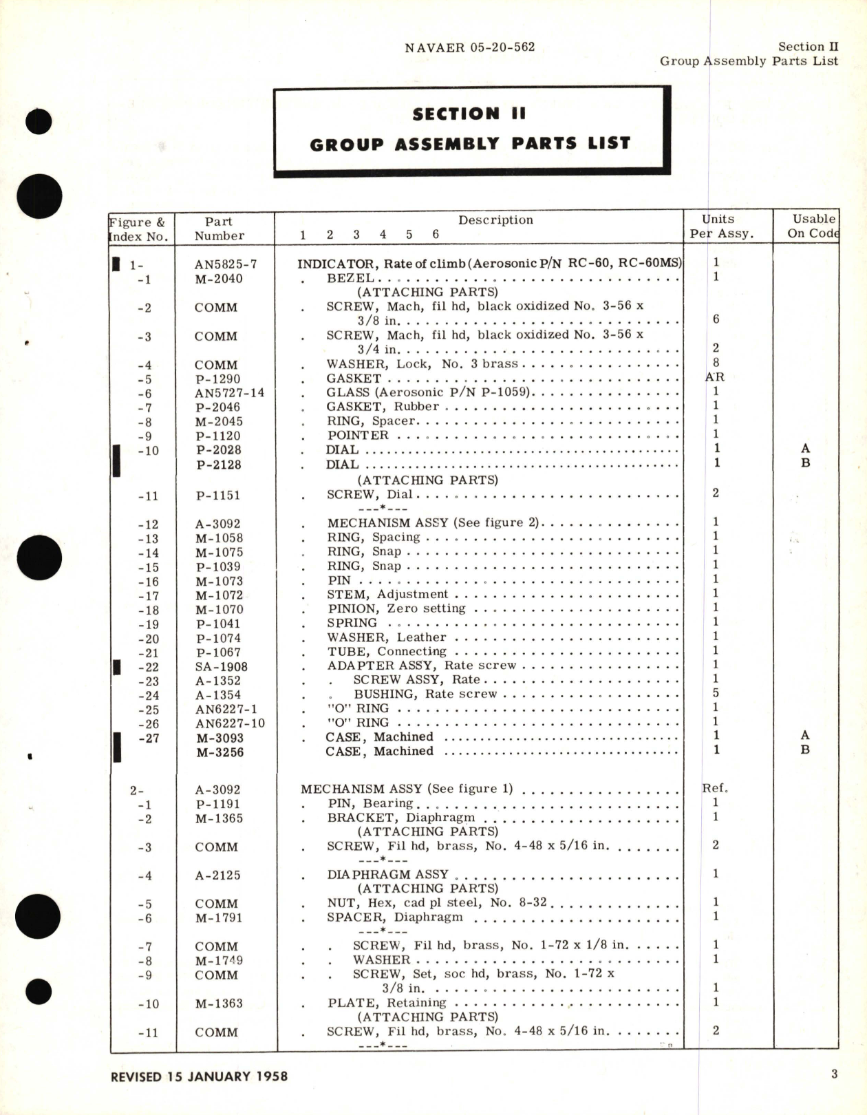 Sample page 5 from AirCorps Library document: Illustrated Parts Breakdown for Rate of Climb Indicator Part No. RC-60 and RC-60MS 