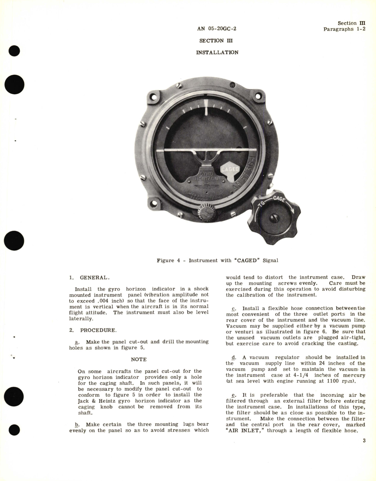 Sample page 7 from AirCorps Library document: Operation, Service, and Overhaul Instructions with Parts Catalog  for Type AN 5736-1  F.S.C. No. 88-1-1350 Gyro Horizon Indicator 