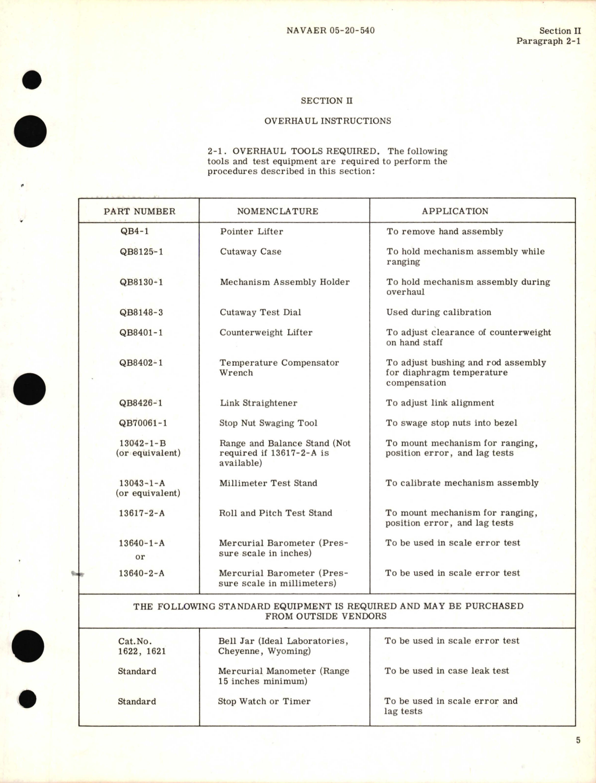 Sample page 9 from AirCorps Library document: Operation, Service and Overhaul Instructions with Parts Catalog for Rate of Climb Indicators Part No. 1646