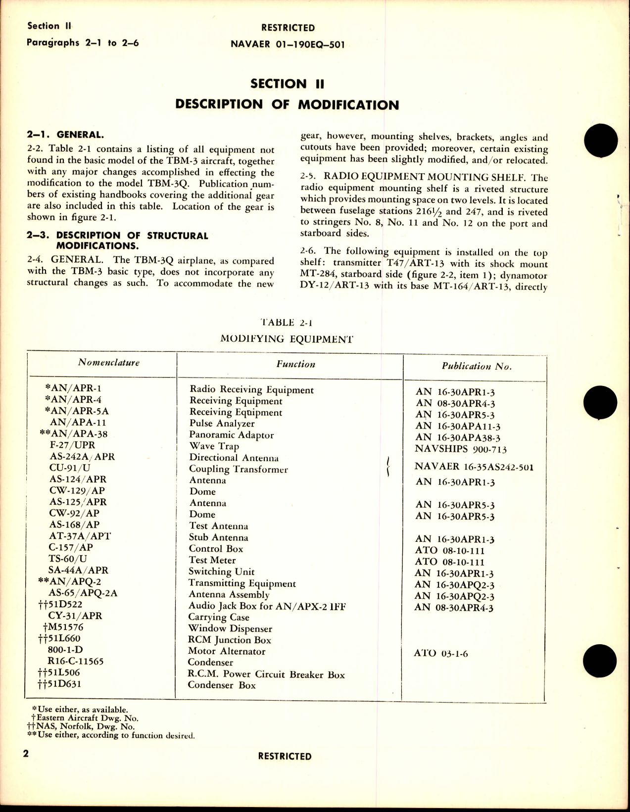 Sample page 6 from AirCorps Library document: Instructions with Parts Catalog for TBM-3Q