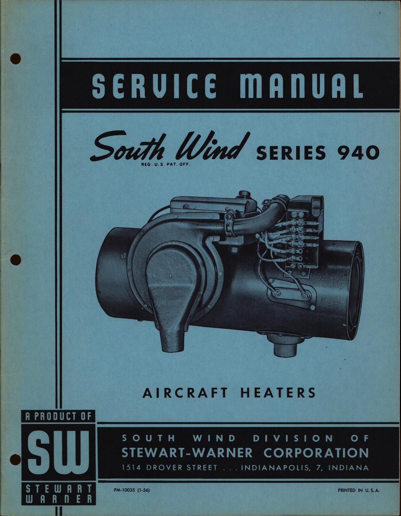 Sample page 1 from AirCorps Library document: Service Manual for South Wind Series 940 Aircraft Heaters