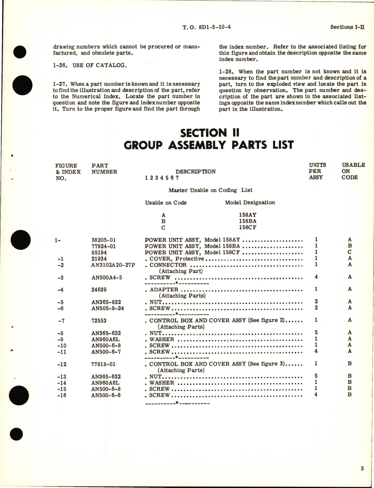 Sample page 5 from AirCorps Library document: Illustrated Parts Breakdown for Power Unit Assembly 158 Series