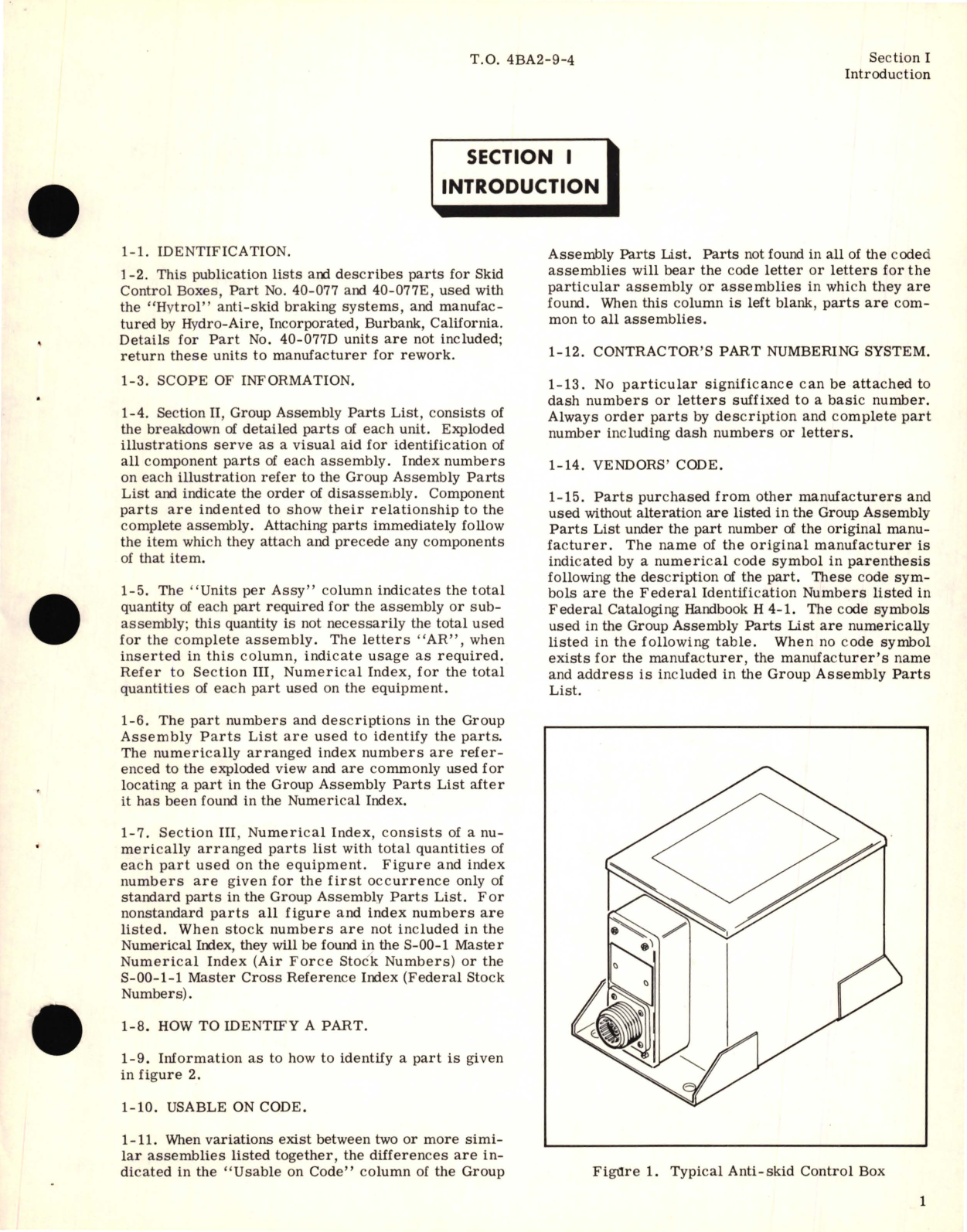 Sample page 5 from AirCorps Library document: Skid Control Boxes Part No. 40-077, 40-77D, 40-077E