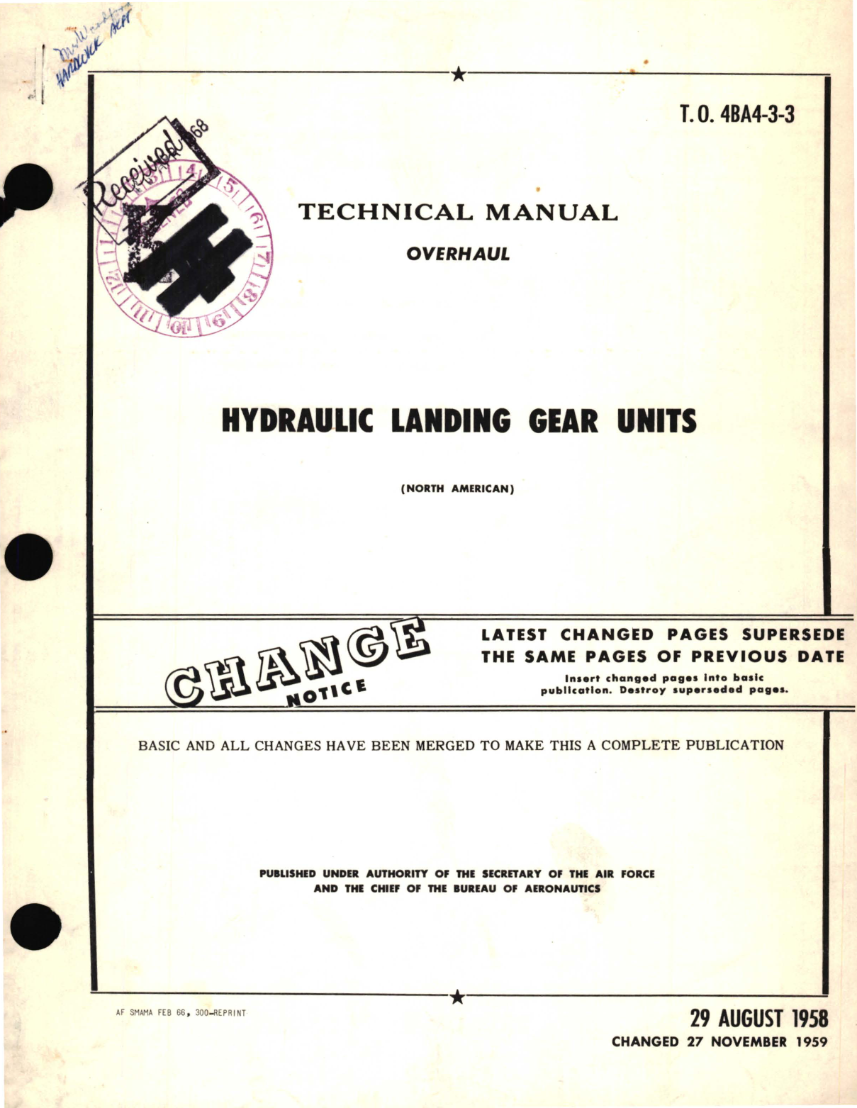 Sample page 1 from AirCorps Library document: Overhaul for Hydraulic Landing Gear Units 