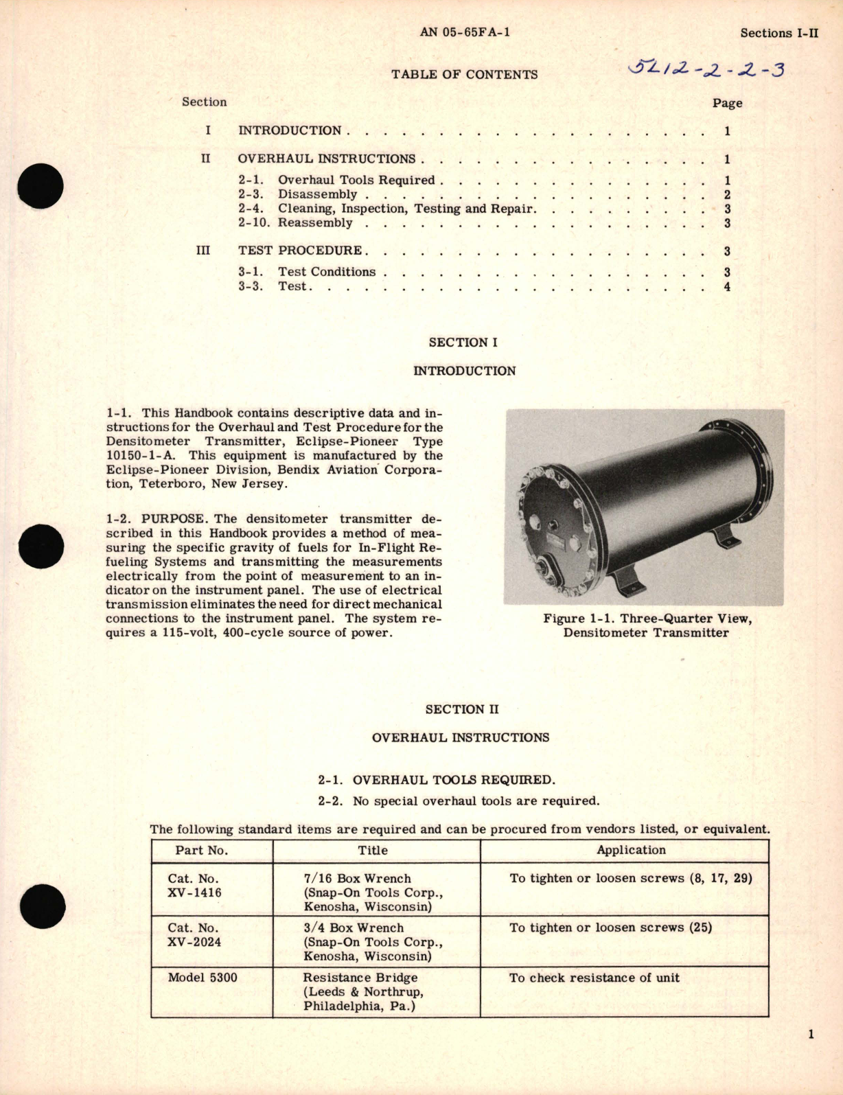 Sample page 3 from AirCorps Library document: Overhaul Instructions for Densitometer Transmitter Type 10150-1-A 