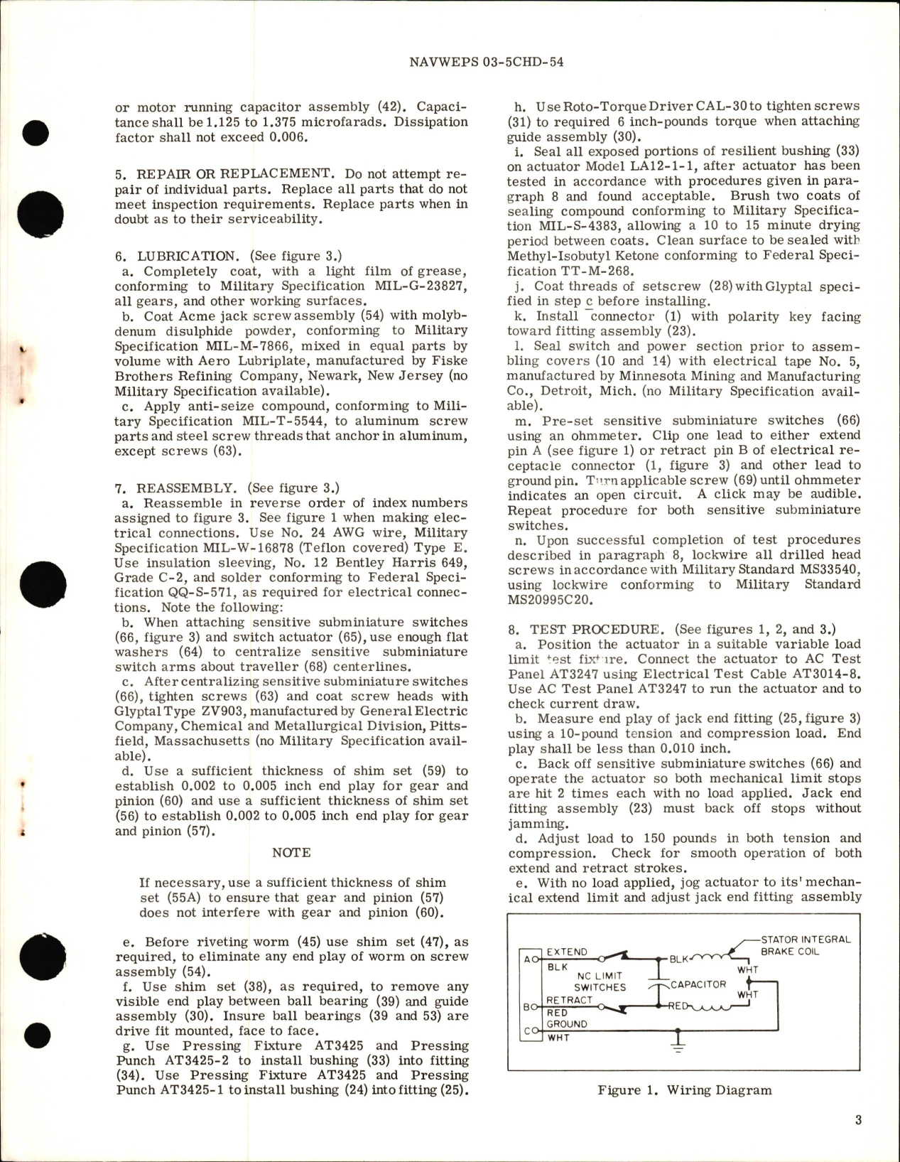 Sample page 5 from AirCorps Library document: Overhaul Instructions with Parts Breakdown for Electro-Mechanical Linear Actuator Model LA12-1, LA12-1-1, R1680-628-4058-XABN, and RH1680-822-3041-XABM