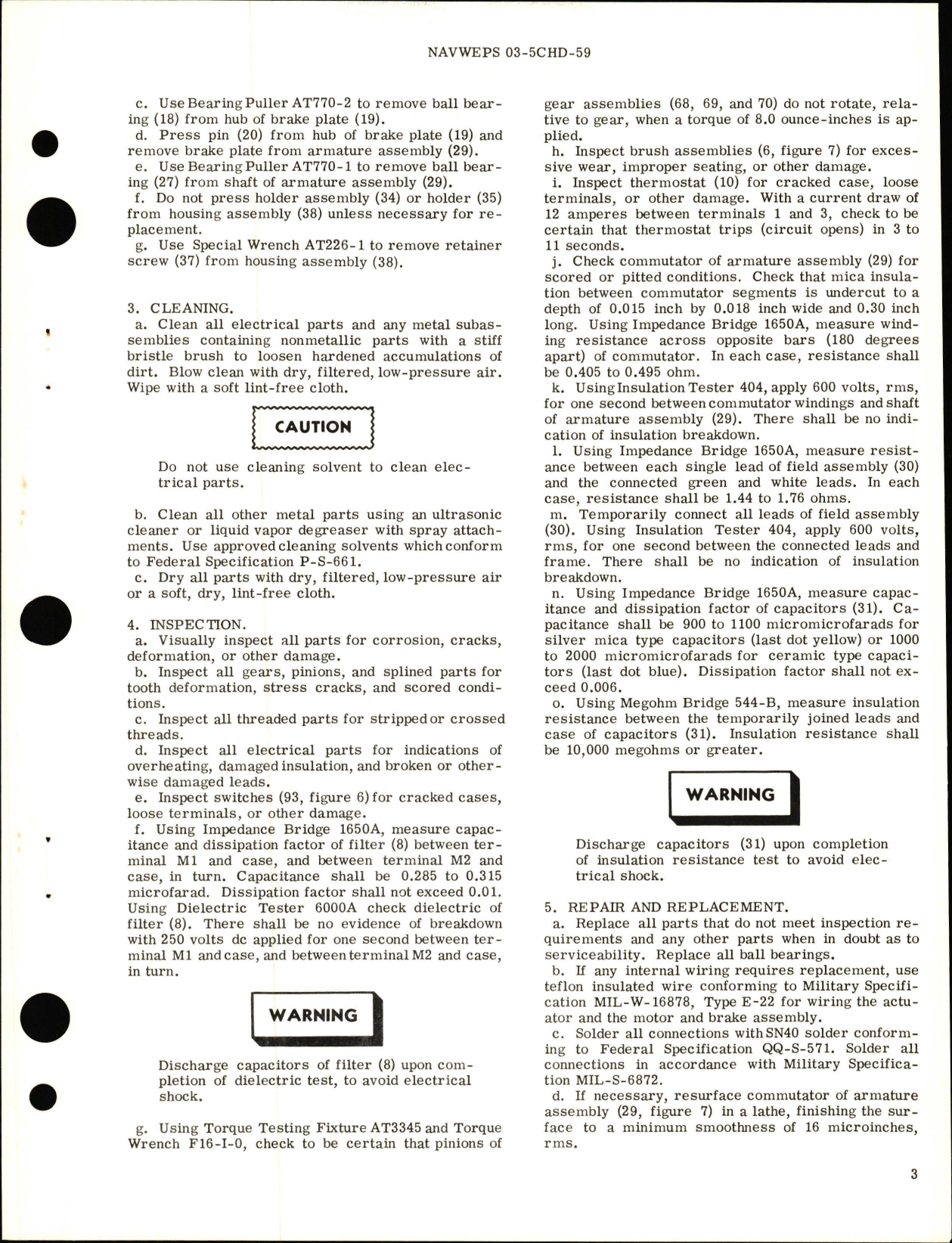 Sample page 5 from AirCorps Library document: Overhaul Instructions with Parts Breakdown for Electro-Mechanical Linear Actuator Model L16-8-1 and R1680-720-5810-XABN