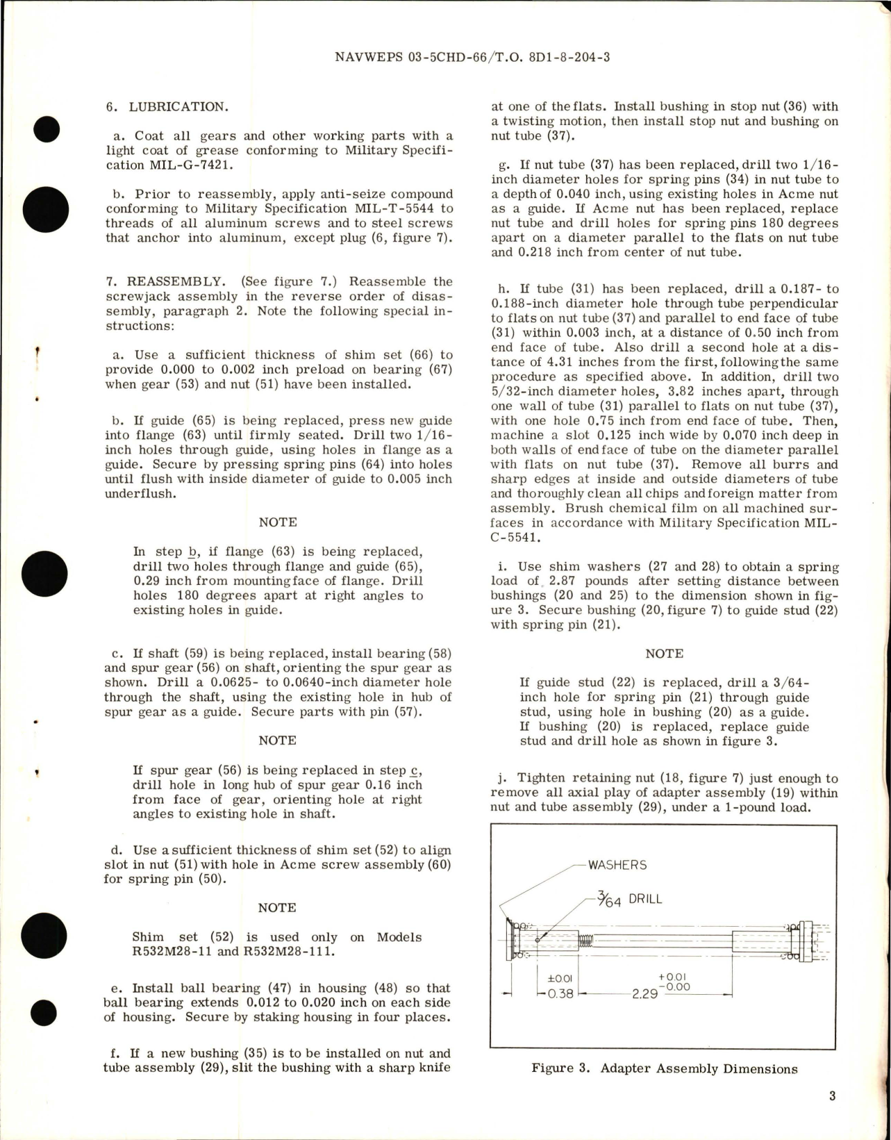 Sample page 5 from AirCorps Library document: Overhaul with Parts Breakdown for Screwjack Assembly Models R532M28, R532M28-1, R532M28-11, and R532M28-111  