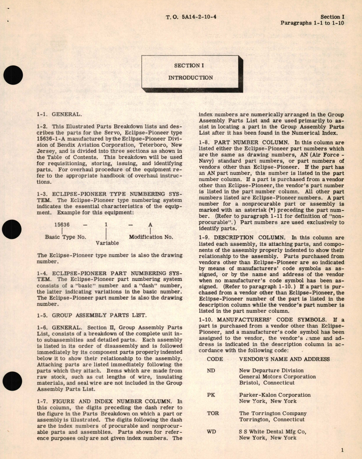 Sample page 5 from AirCorps Library document: Illustrated Parts Breakdown for Servo Part No 15636-1-A 