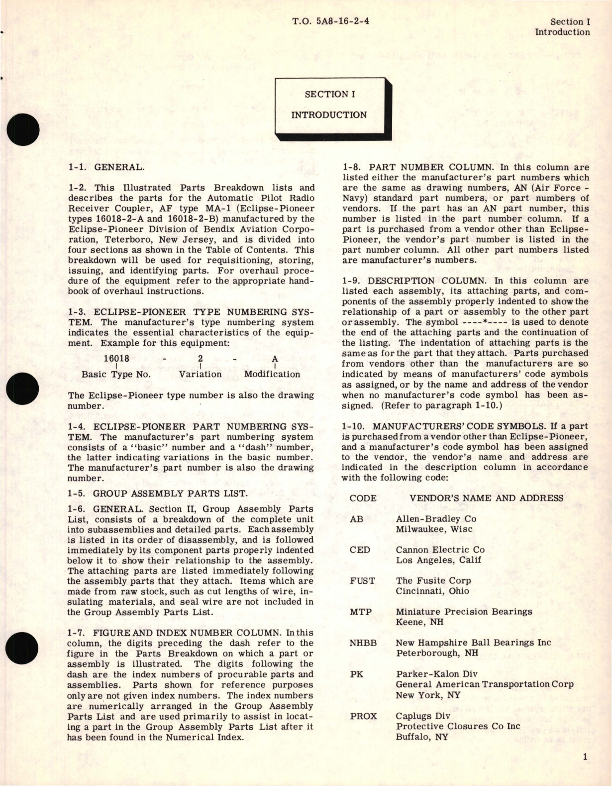 Sample page 5 from AirCorps Library document: Illustrated Parts Breakdown for Automatic Pilot Radio Receiver Coupler Part No. 16018-2 AF Type MA-1