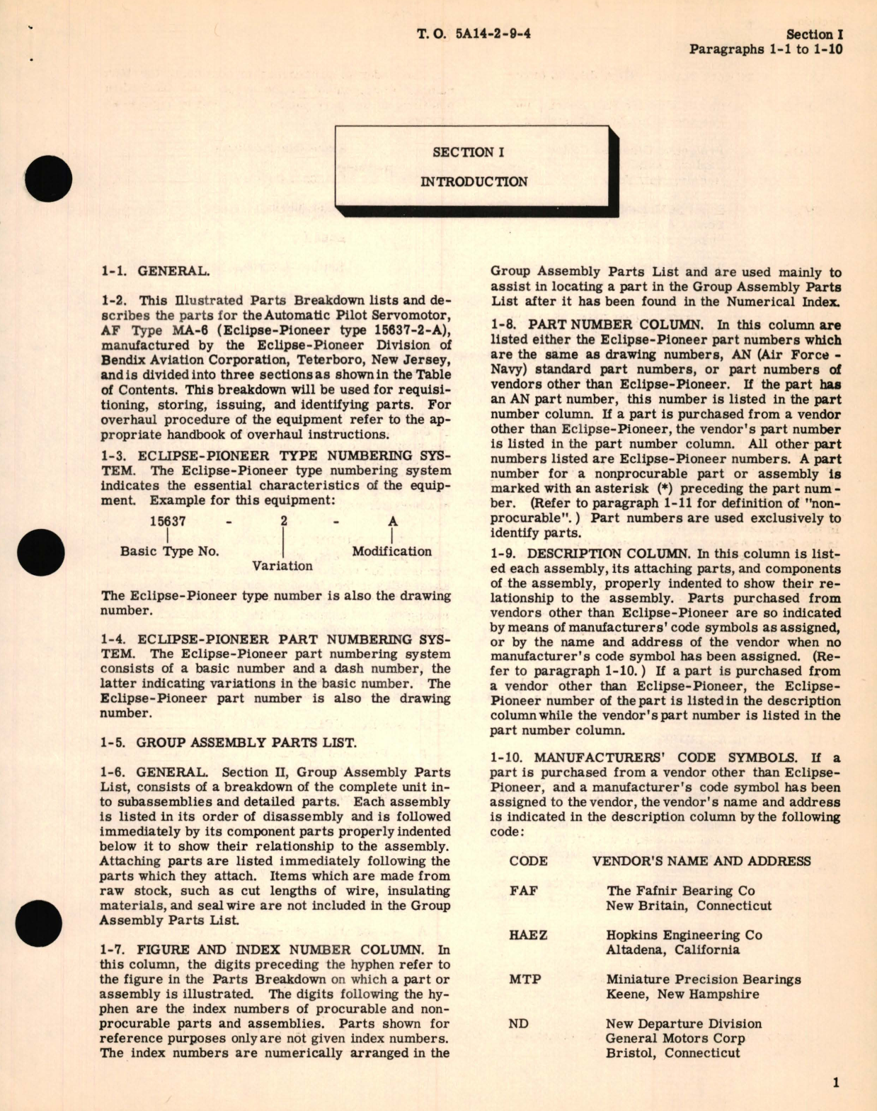 Sample page 5 from AirCorps Library document: Illustrated Parts Breakdown for Servomotor Part No. 15637-2-A AF Type MA-6 