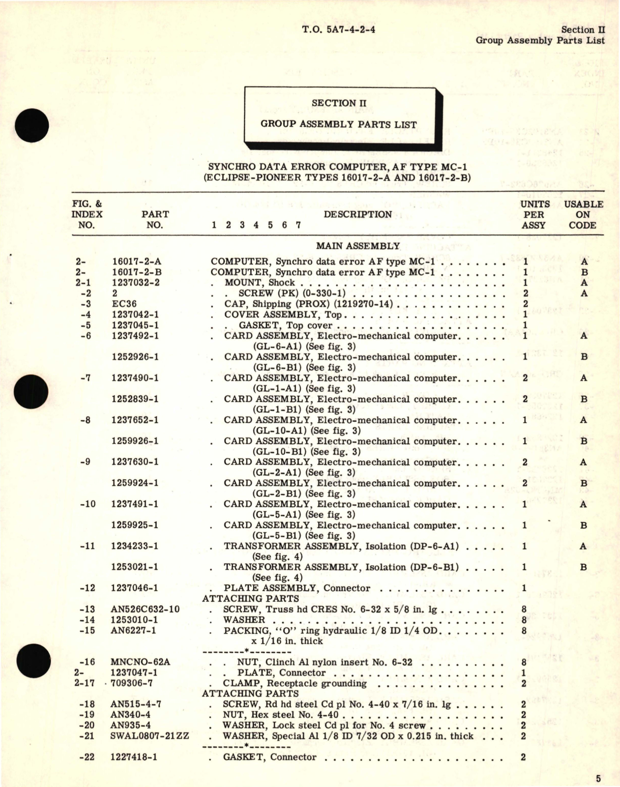 Sample page 9 from AirCorps Library document: Illustrated Parts Breakdown for Synchro Data Error Computer Part No. 16017-2