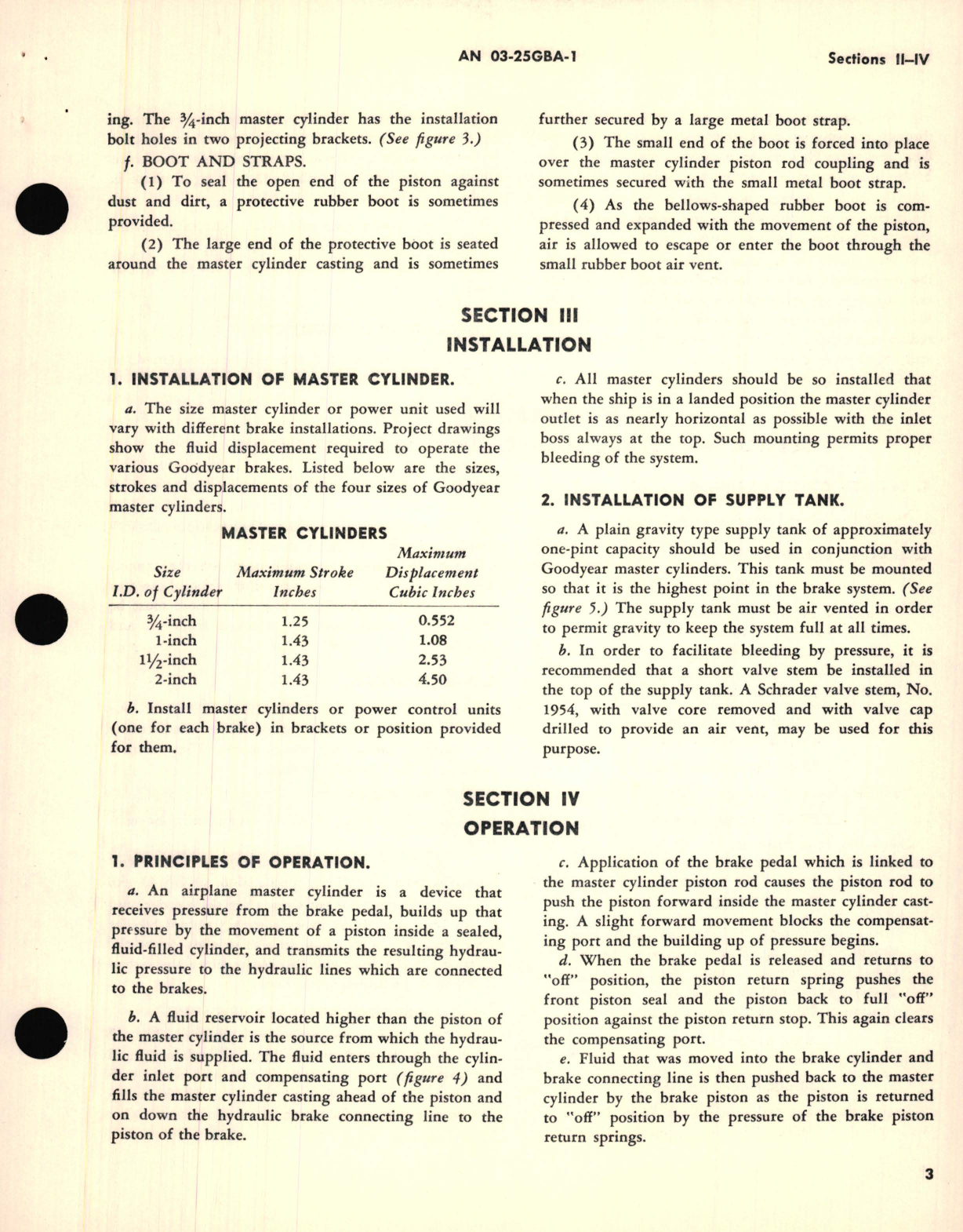 Sample page 9 from AirCorps Library document: Operation, Service and Overhaul Instructions with Parts Catalog for Master Brake Cylinders 