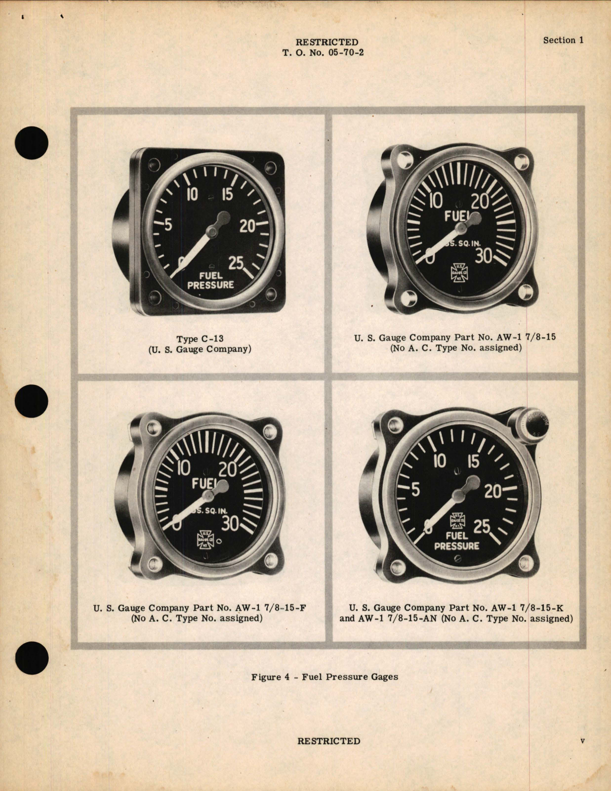 Sample page 9 from AirCorps Library document: Instructions for Pressure Gages