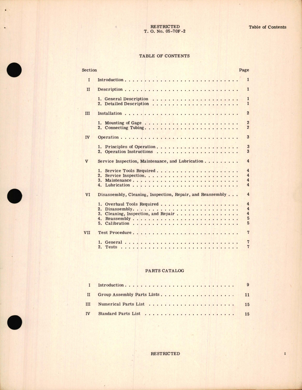 Sample page 5 from AirCorps Library document: Instructions with Parts Catalog for Type AN 5772-1 Dual Fuel Pressure Gage 