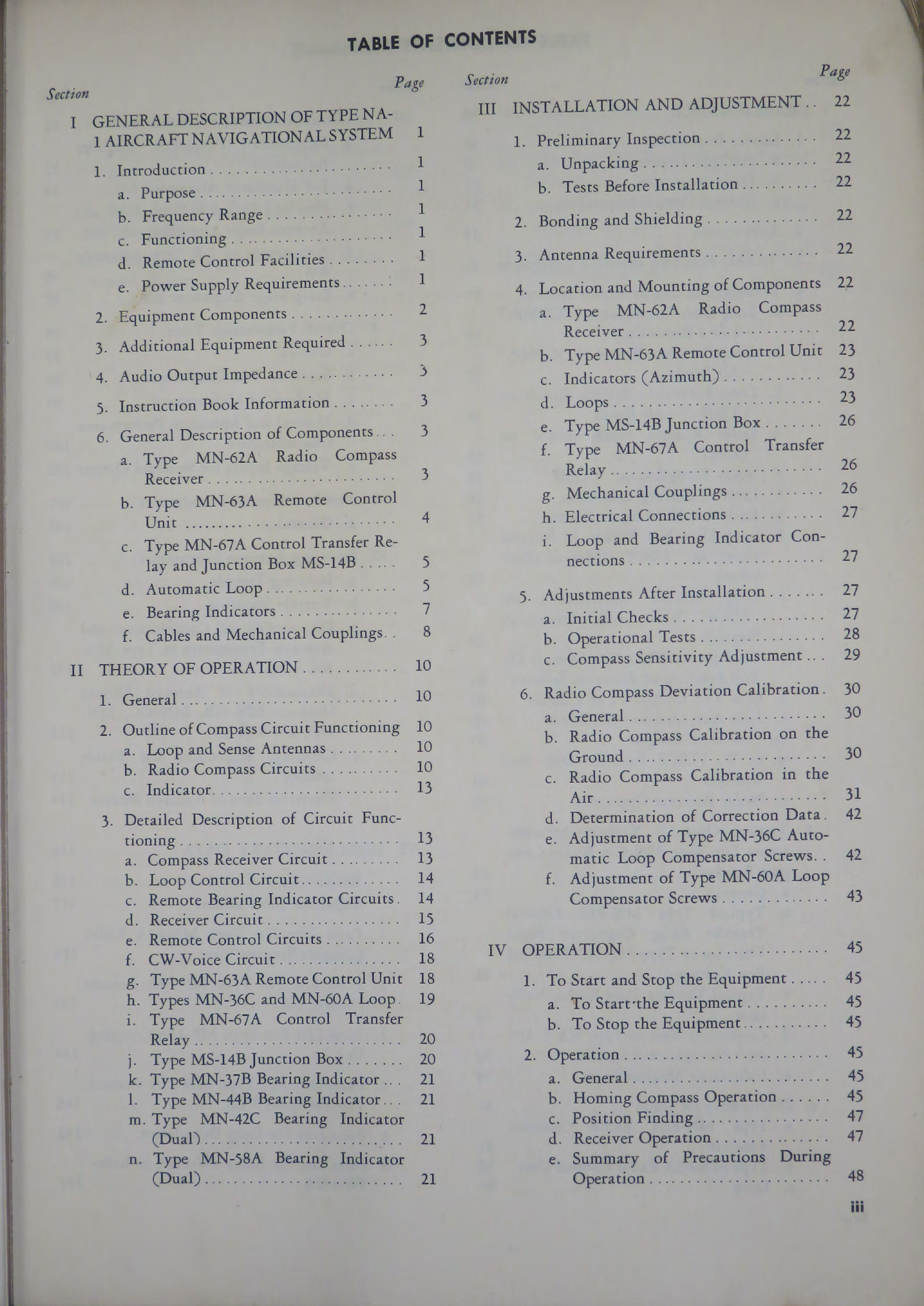 Sample page 7 from AirCorps Library document: Instruction Book for Type NA-1 Aircraft Navigational System