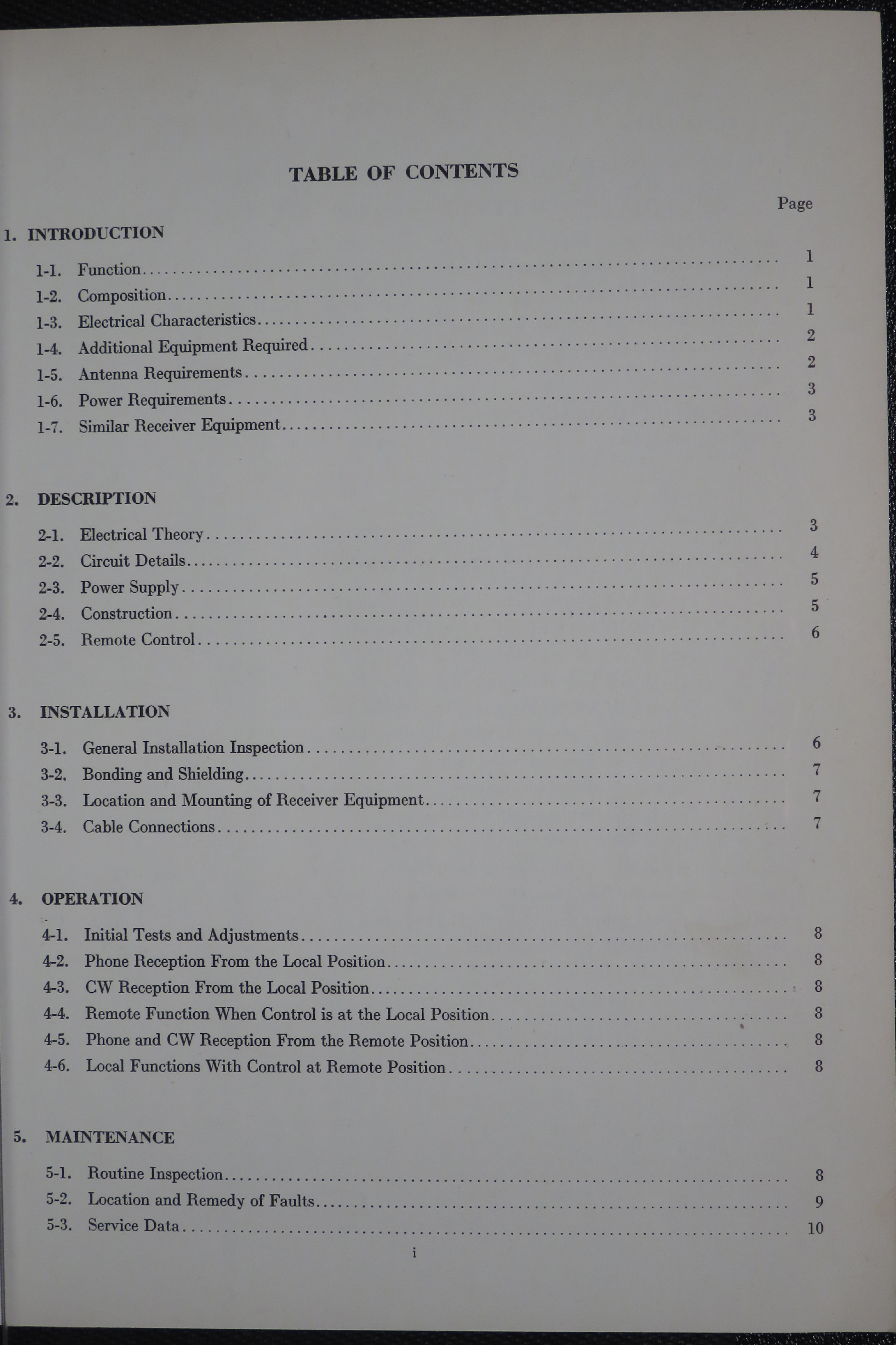 Sample page 5 from AirCorps Library document: Instruction Book for Models RA-1B, RA-11, and RA-1J Aircraft Receiving Equipment