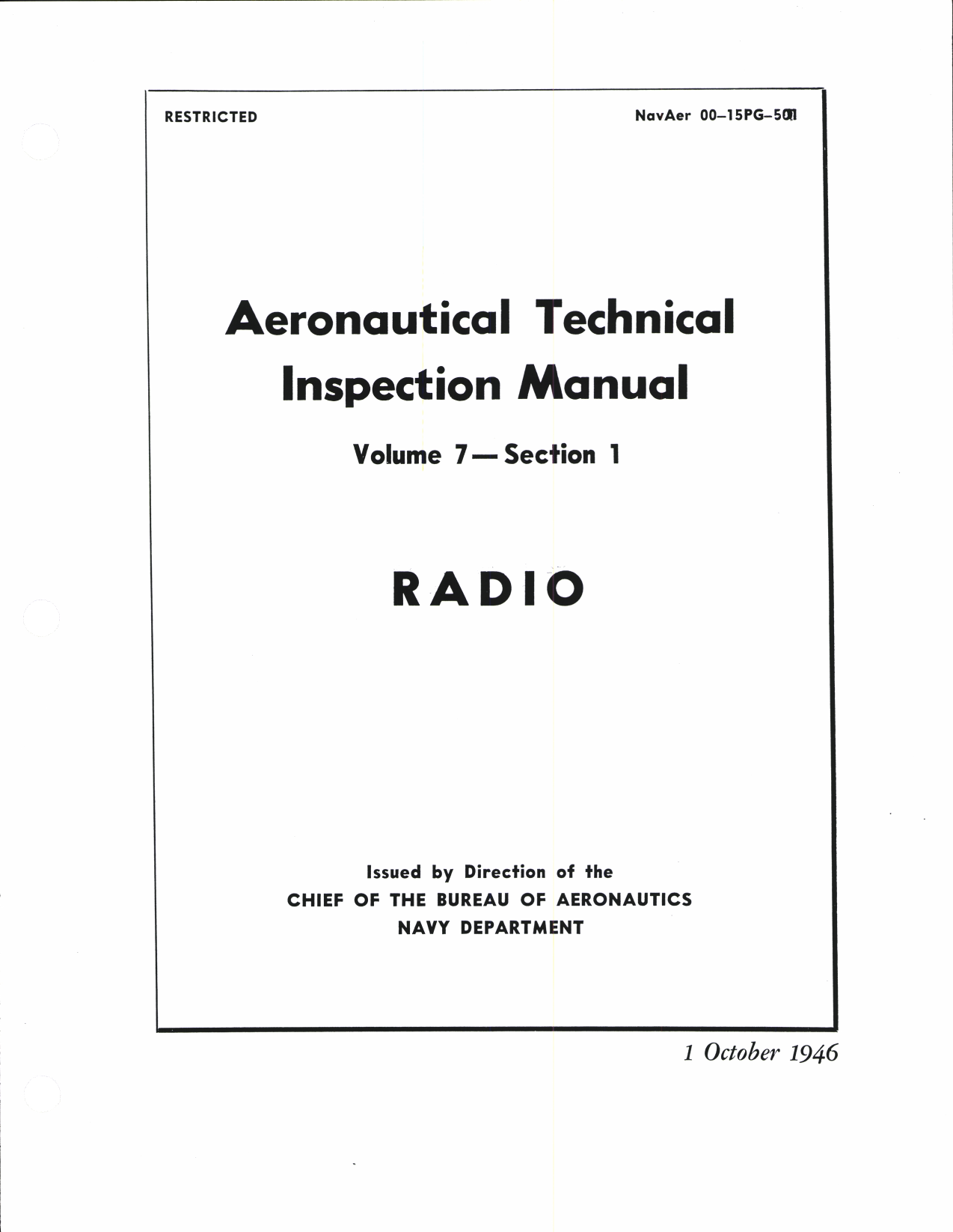 Sample page 1 from AirCorps Library document: Aeronautical Technical Inspection Manual - Radio