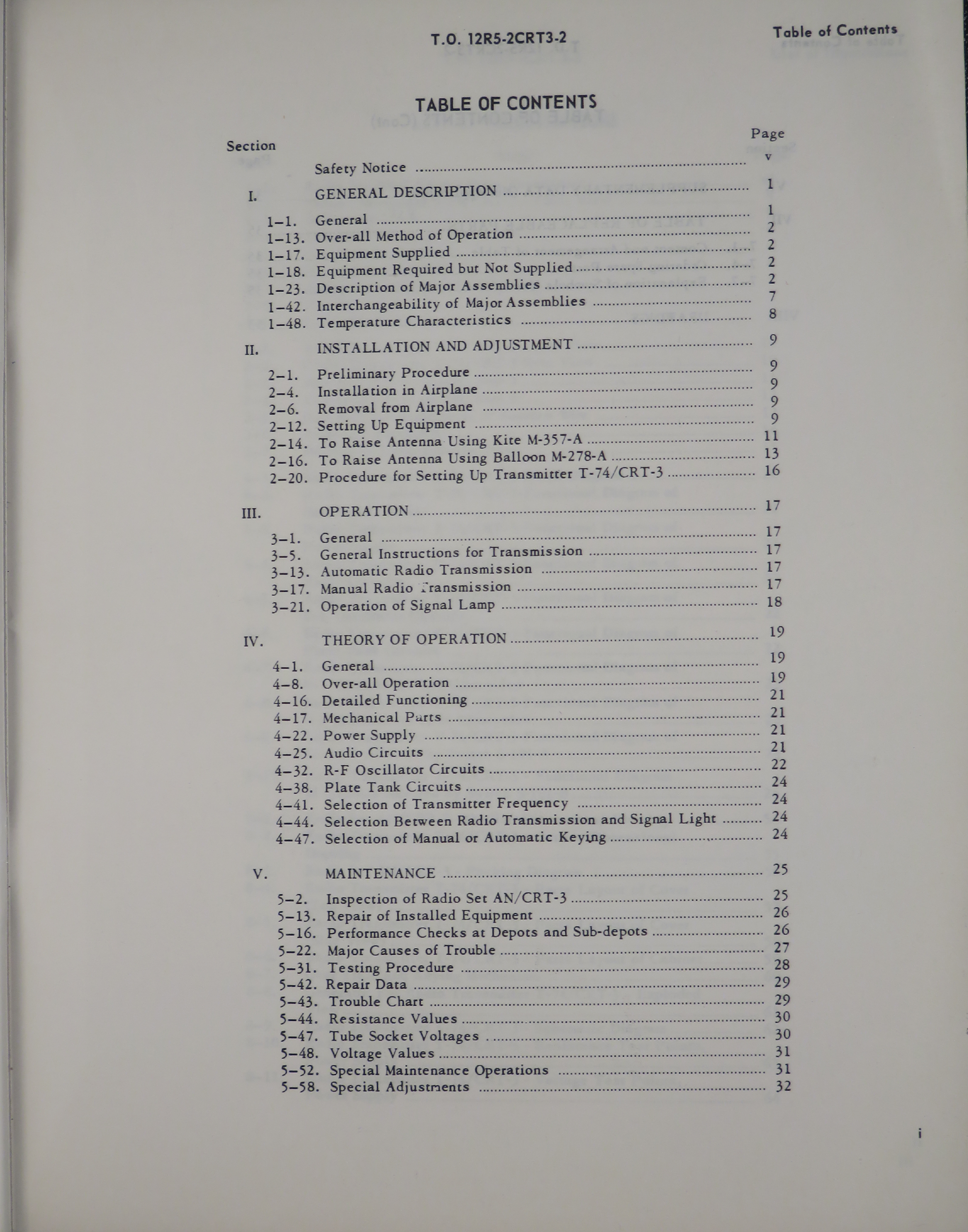 Sample page 7 from AirCorps Library document: Maintenance Instructions for Radio Set AN/CRT-3