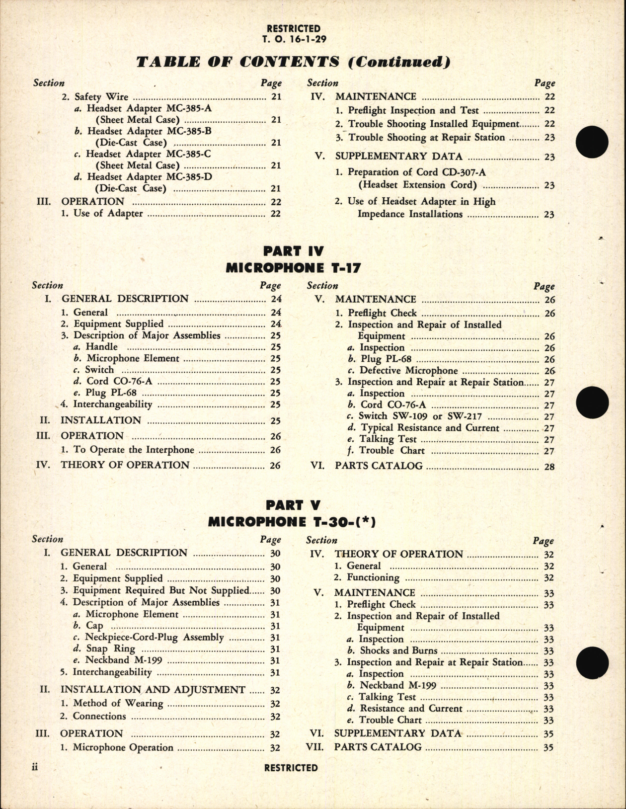 Sample page 6 from AirCorps Library document: Maintenance Instructions for Headsets and Microphones