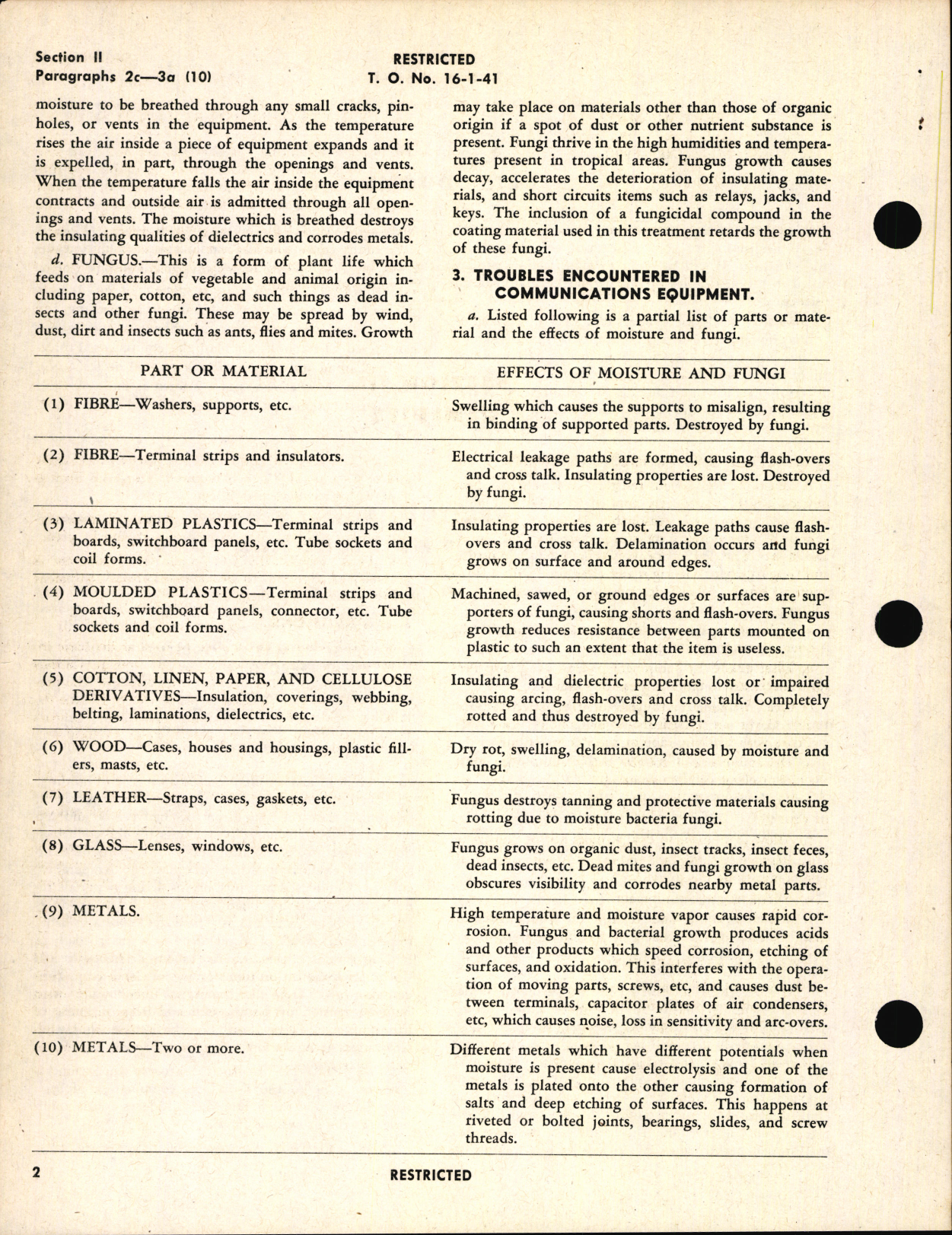 Sample page 6 from AirCorps Library document: General Instructions for Tropicalization of Communications Equipment