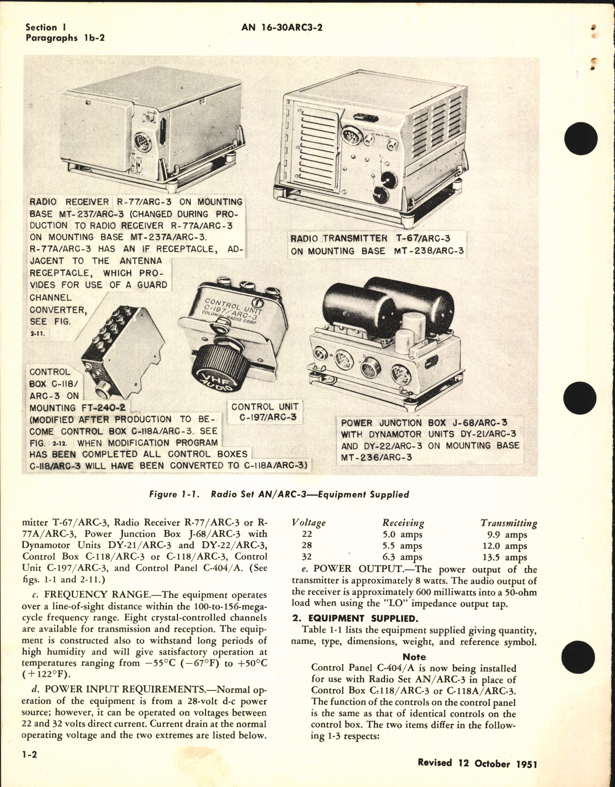 Sample page 6 from AirCorps Library document: Operating Instructions for Radio Set AN/ARC-3