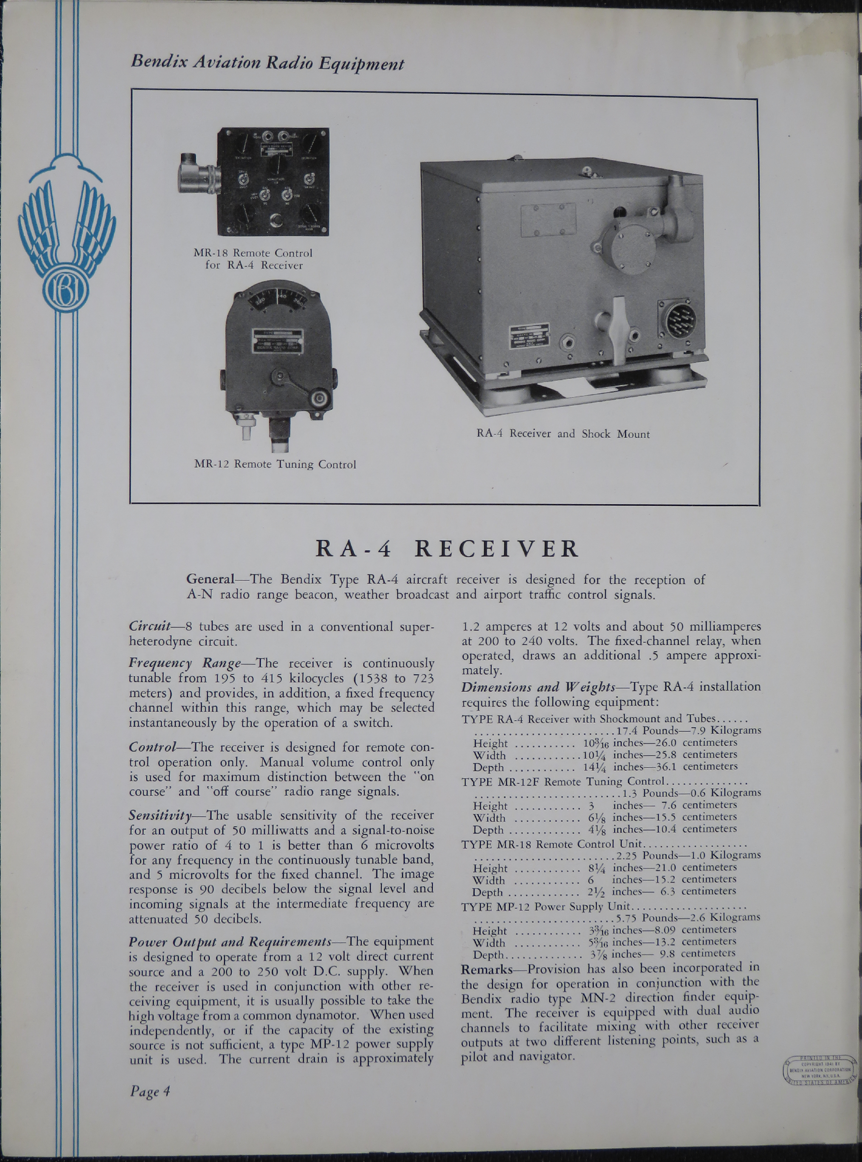 Sample page 8 from AirCorps Library document: Bendix Radio - Aviation Radio Equipment