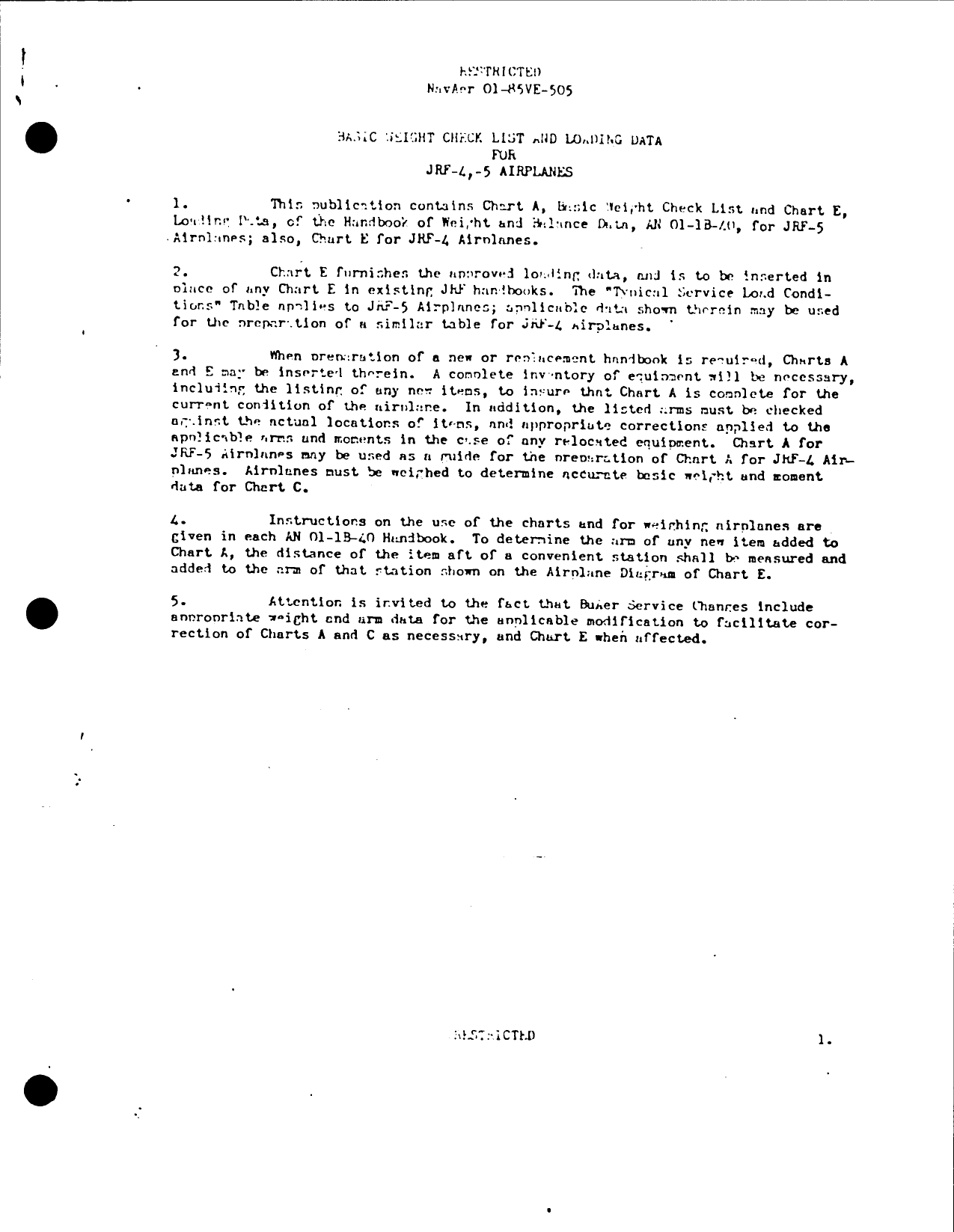 Sample page  4 from AirCorps Library document: Basic Weight Check List & Loading Data - Grumman Goose JRF-4 - JRF-5