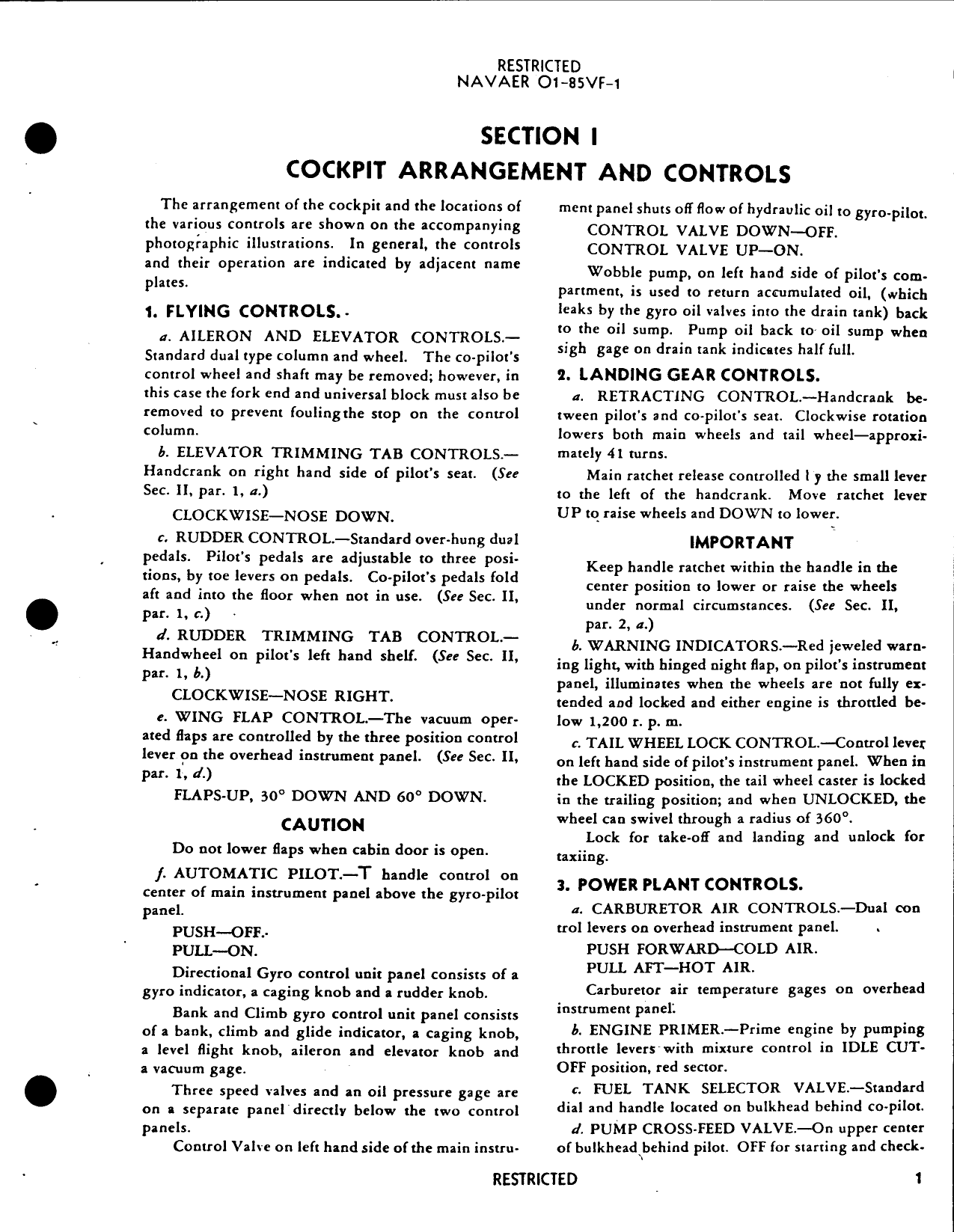 Sample page  5 from AirCorps Library document: Flight Operating Instructions - Grumman Goose JRF-5 