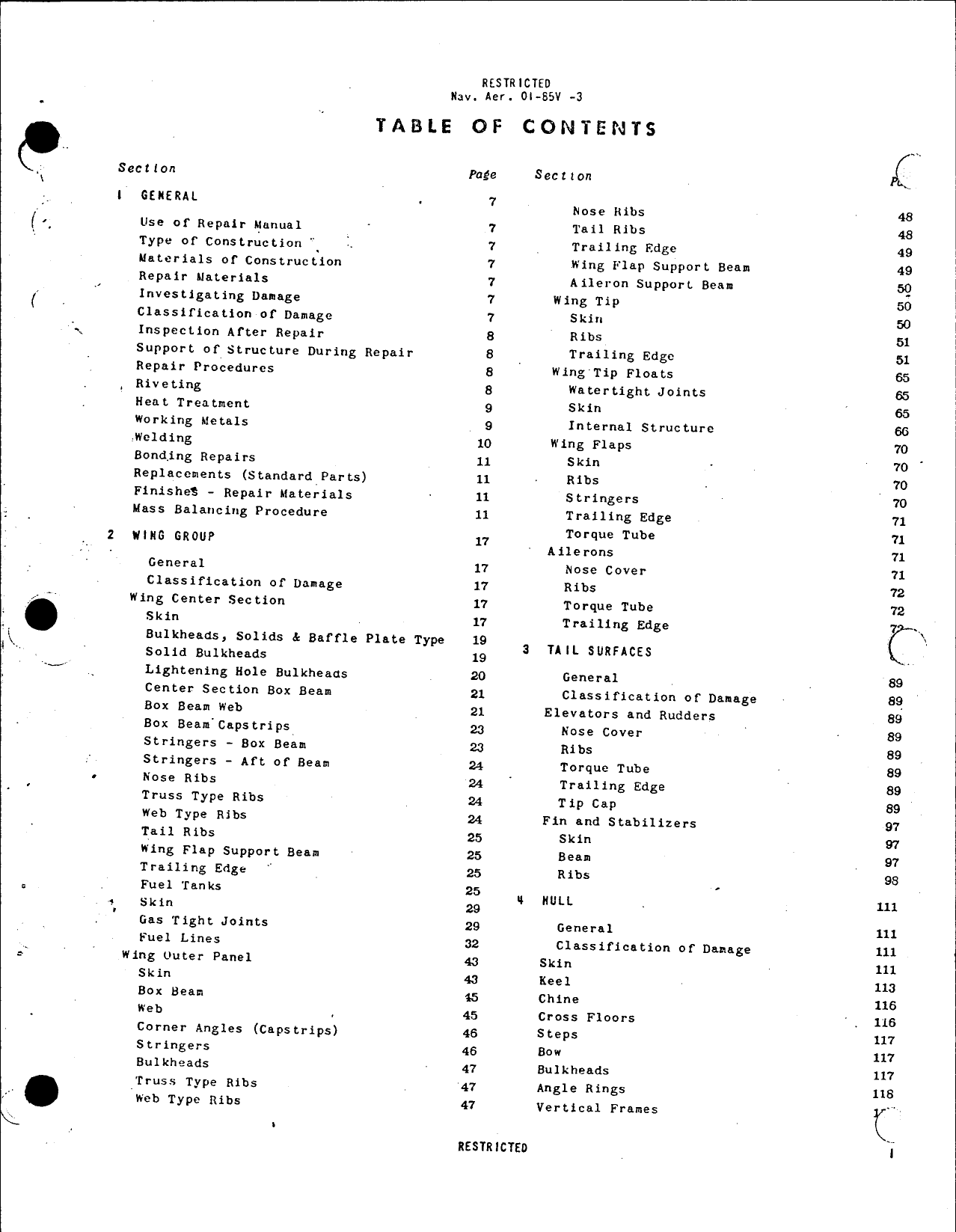 Sample page  4 from AirCorps Library document: Structural Repair - Grumman Goose - JRF-1, JRF-2, JRF-3, JRF-4, JRF-5, JRF-6B