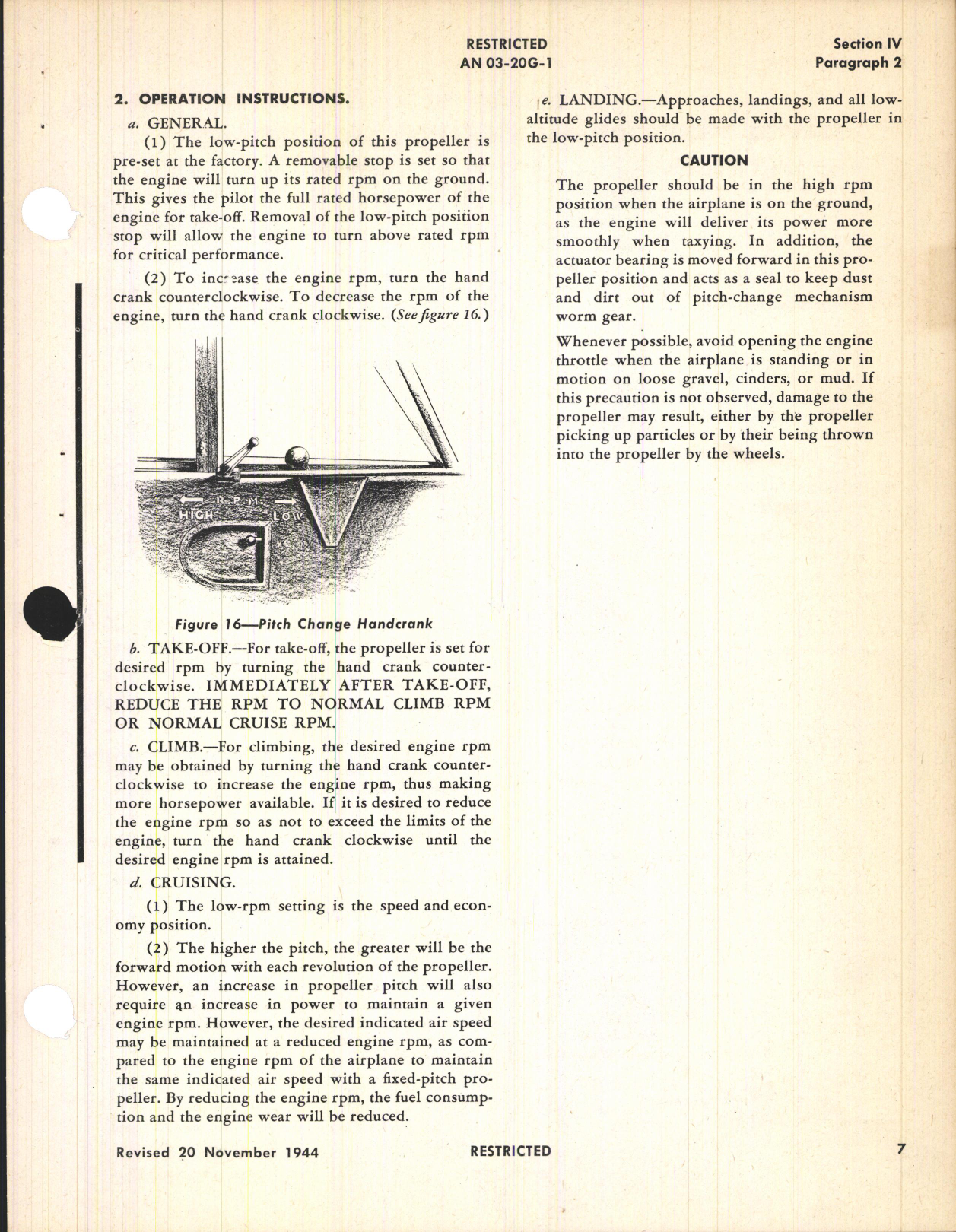 Sample page 5 from AirCorps Library document: Handbook of Instructions with Parts Catalog for Manual Controlled Propeller Model R002