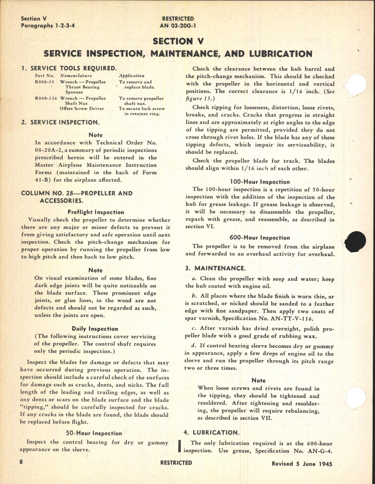 Sample page 6 from AirCorps Library document: Handbook of Instructions with Parts Catalog for Manual Controlled Propeller Model R002