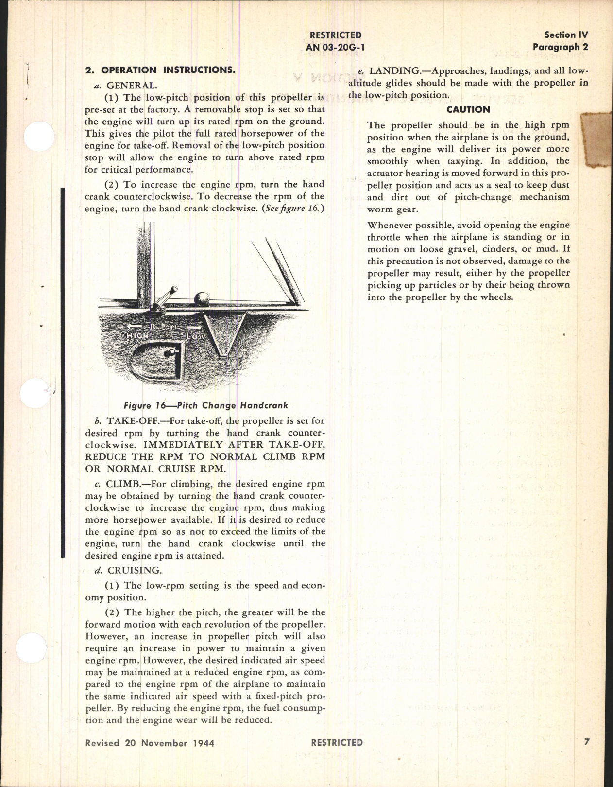 Sample page 5 from AirCorps Library document: Handbook of Instructions with Parts Catalog for Model R002 Manual Controlled Propeller 